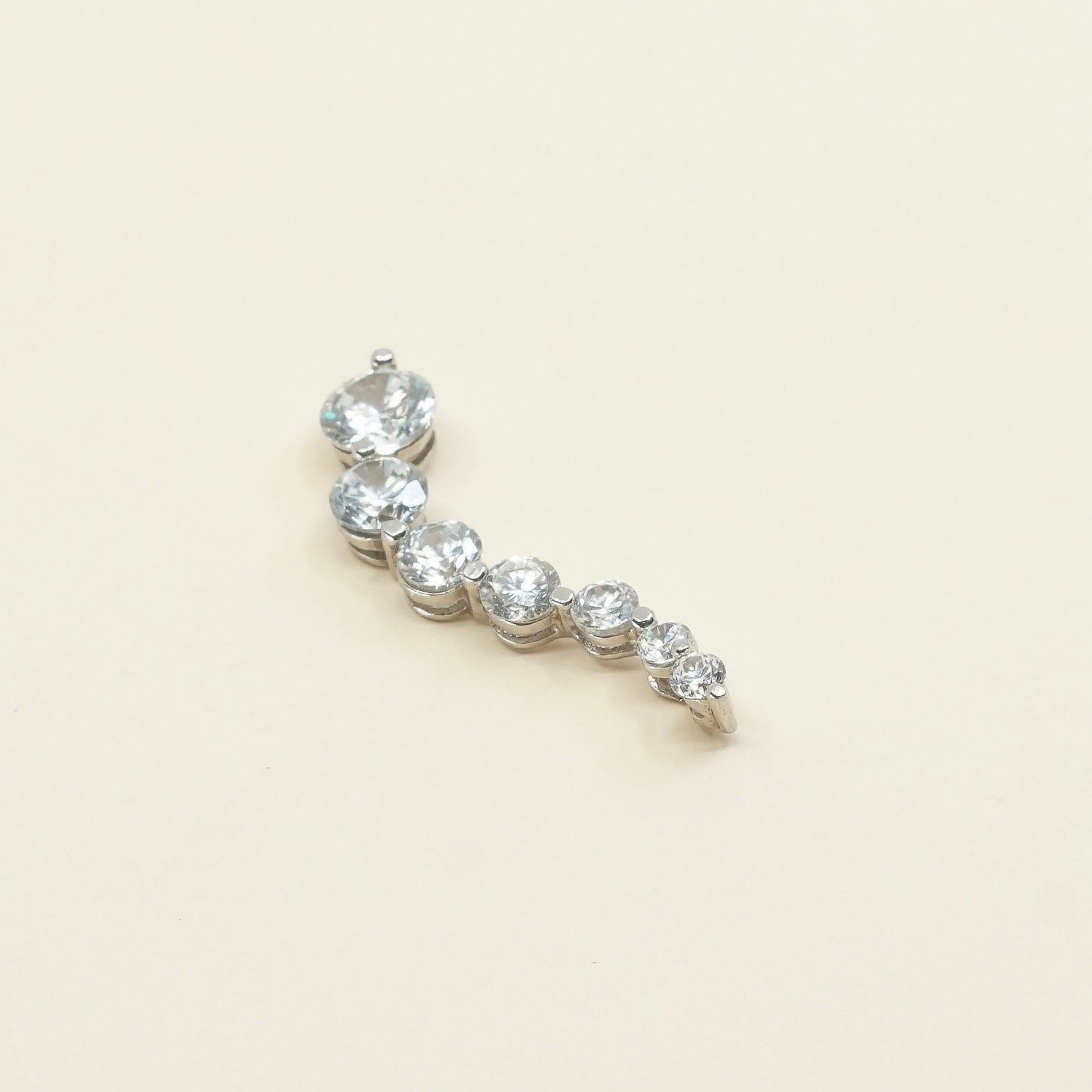 VTG sterling silver swarovski crystal pendant, 925 silver pendant