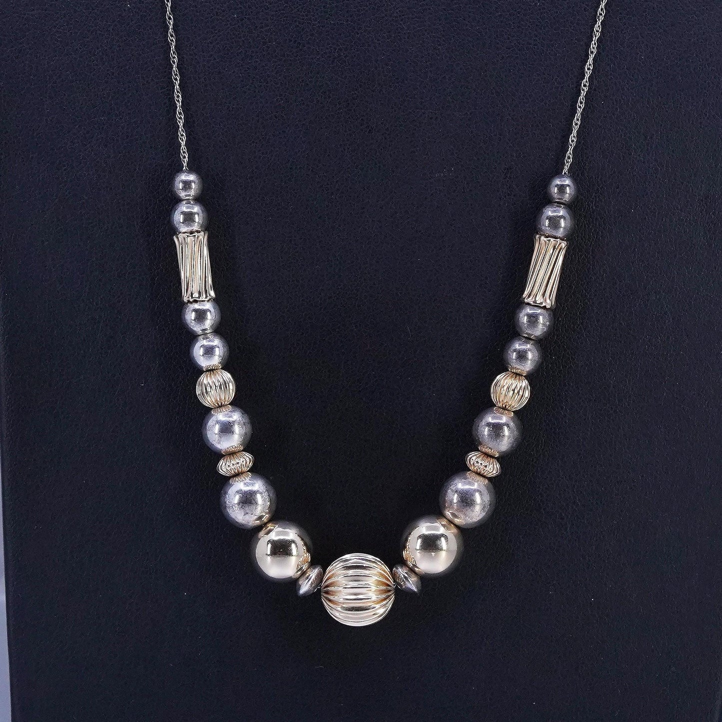 24”, ADDA sterling 925 silver Singapore rope chain 14K yellow gold necklace