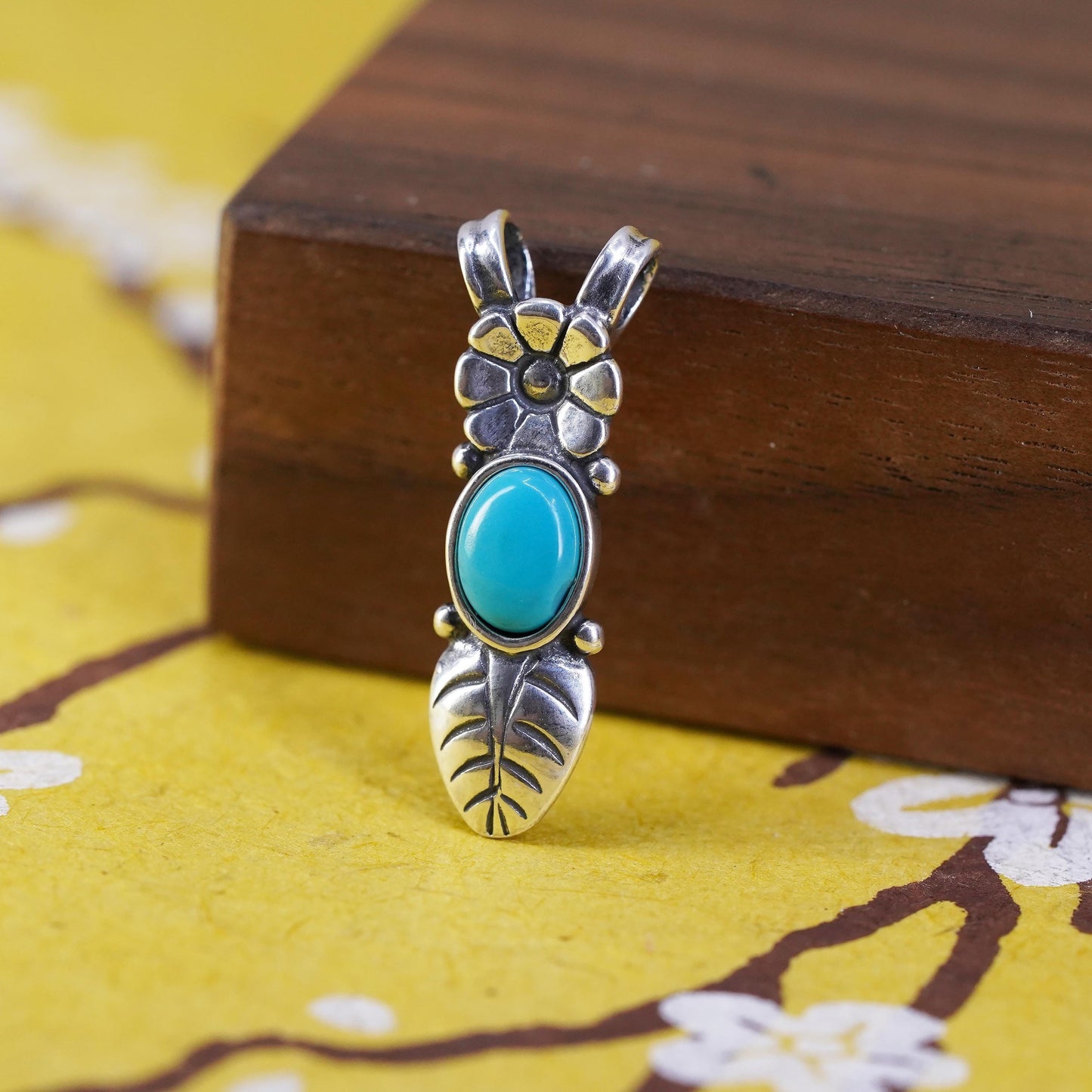 Vintage Relios Carolyn pollack handmade sterling silver 925 pendant turquoise