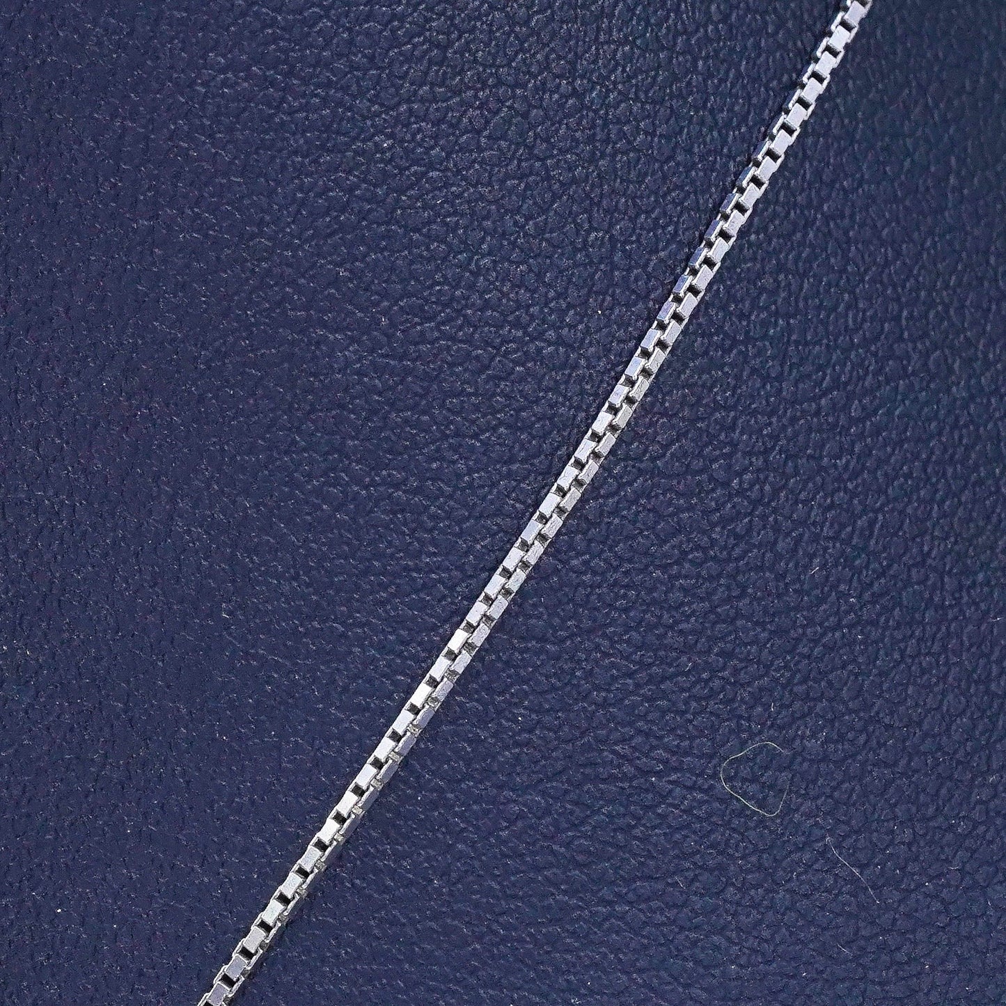24", 1mm, Vintage Italian sterling 925 silver box chain, necklace