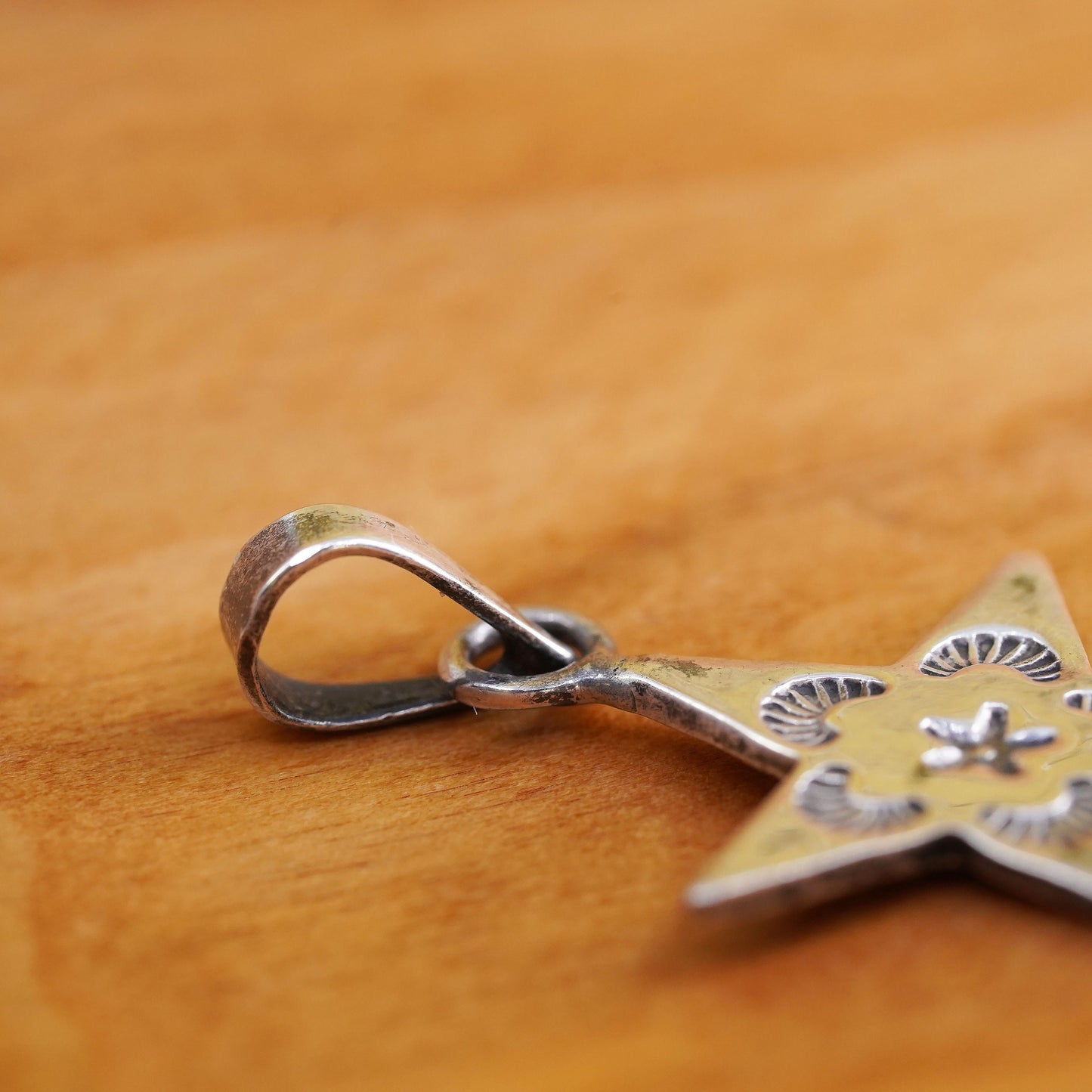 VTG southwestern sterling silver handmade pendant, 925 star, starfish, unique