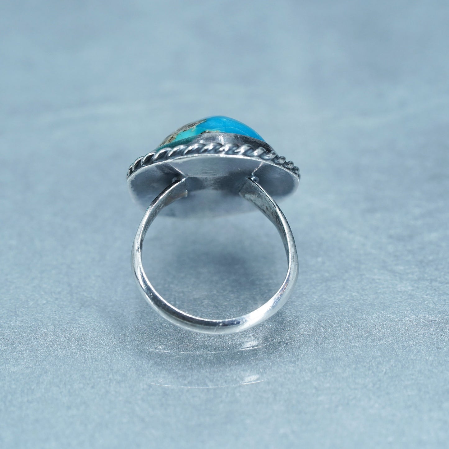 Size 5.25, Native American navajo Sterling 925 silver handmade ring turquoise