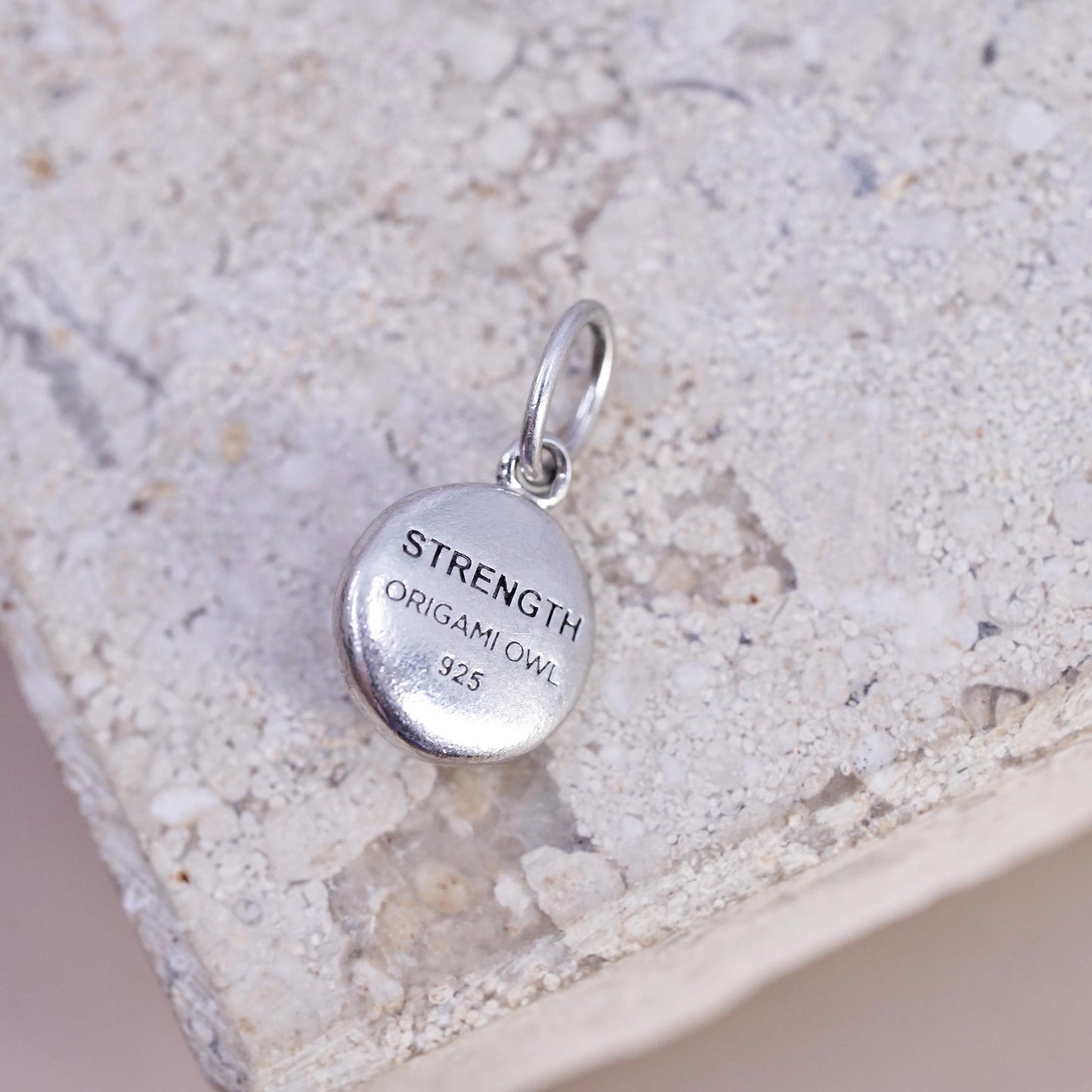 Origami Owl jewelry 925 sterling silver handmade pendant, 925 crystal charm