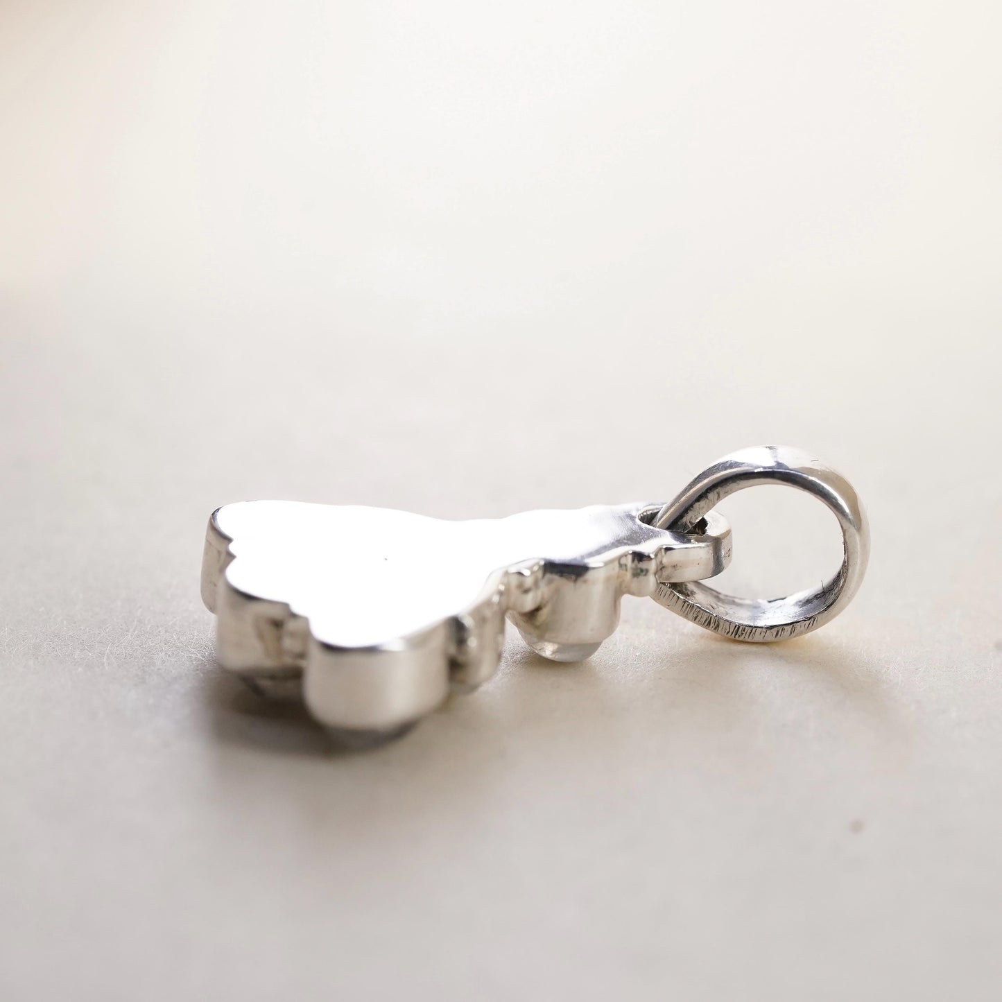 Vintage Sterling 925 silver handmade pendant with moonstone