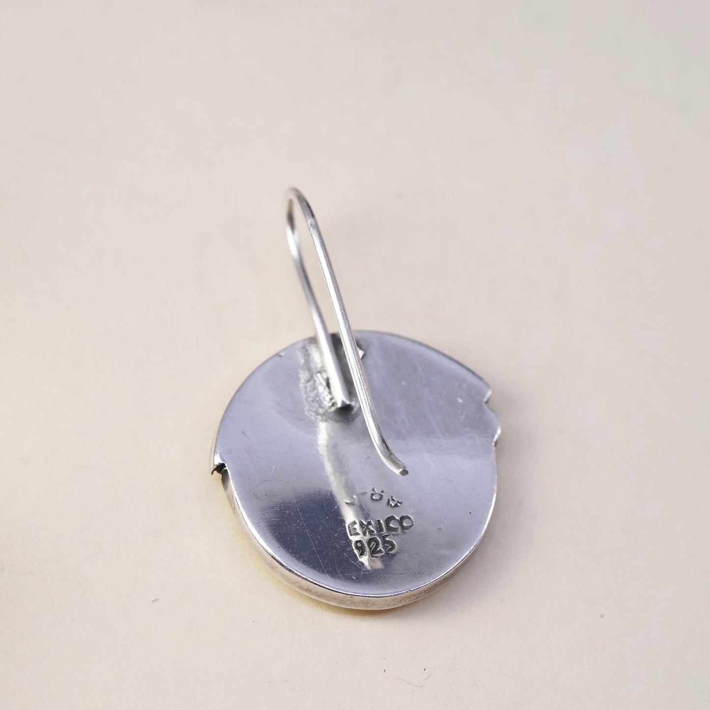 Vintage southwestern Mexican Sterling silver dangle, 925 boy single earring