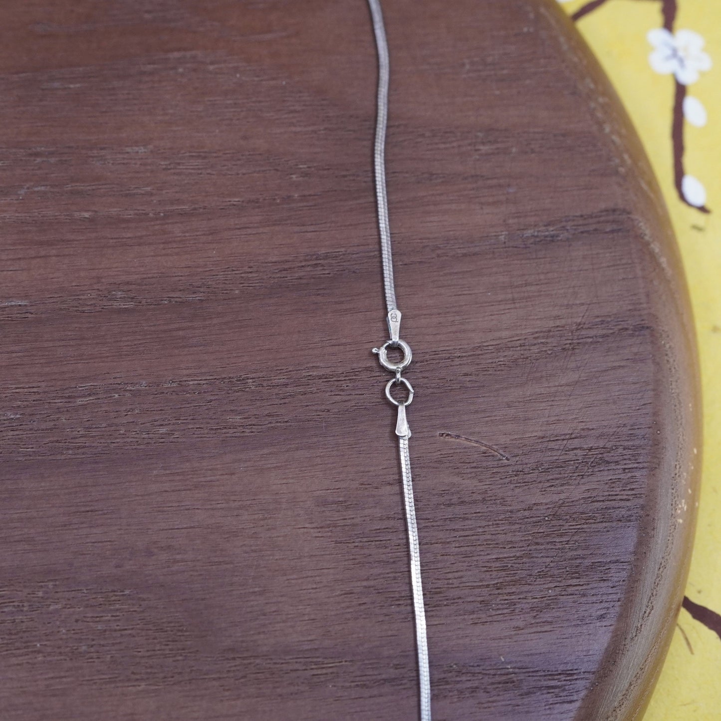 24”, 1.6mm, vintage sterling silver snake chain, textured 925 necklace