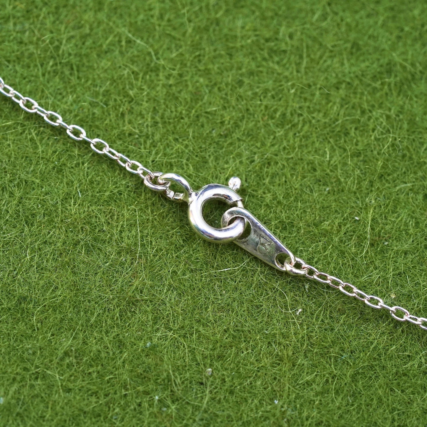16" sterling silver handmade necklace, 925 circle chain with tree pendant