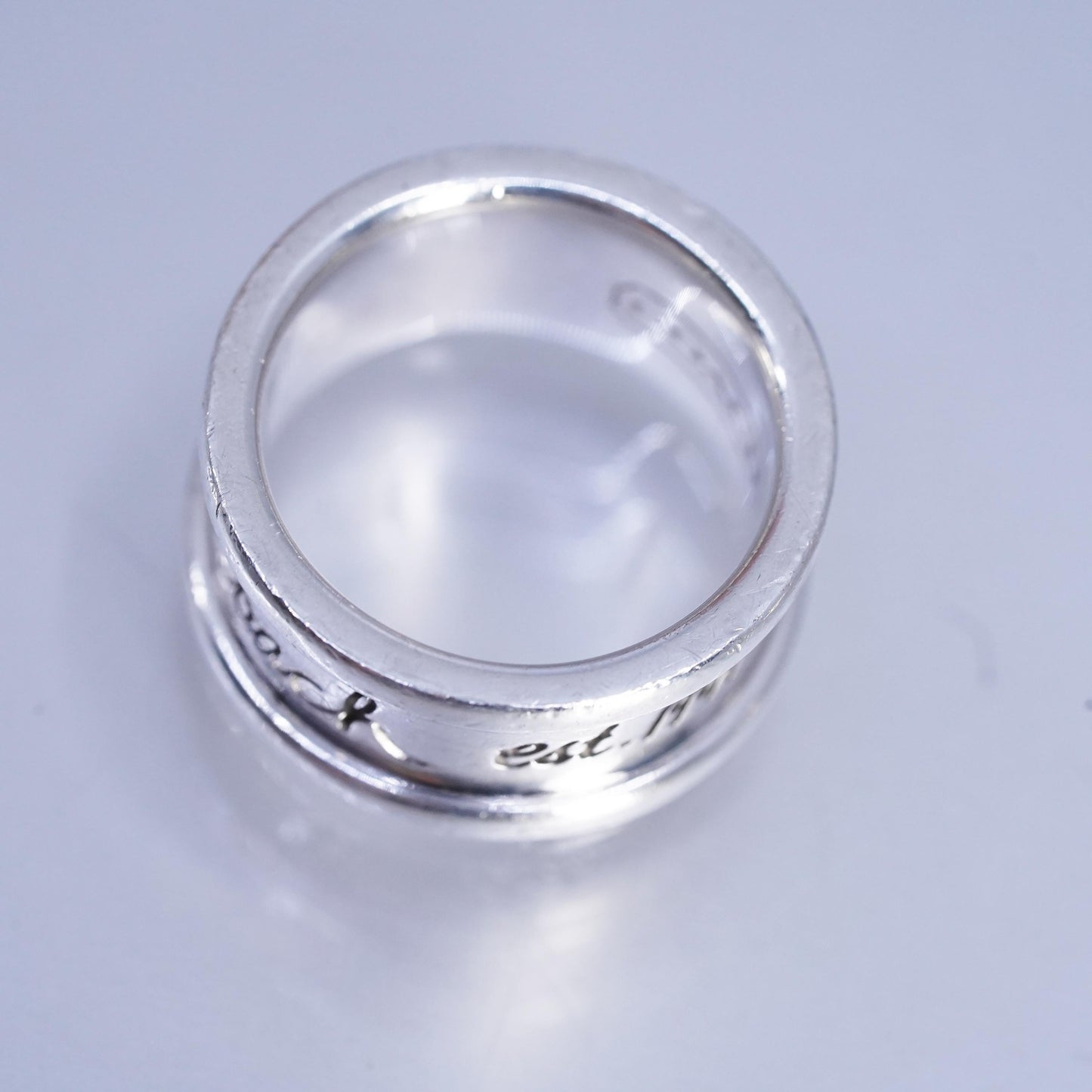 Size 6, vintage Coach Est 1941 Sterling 925 silver statement ring, band