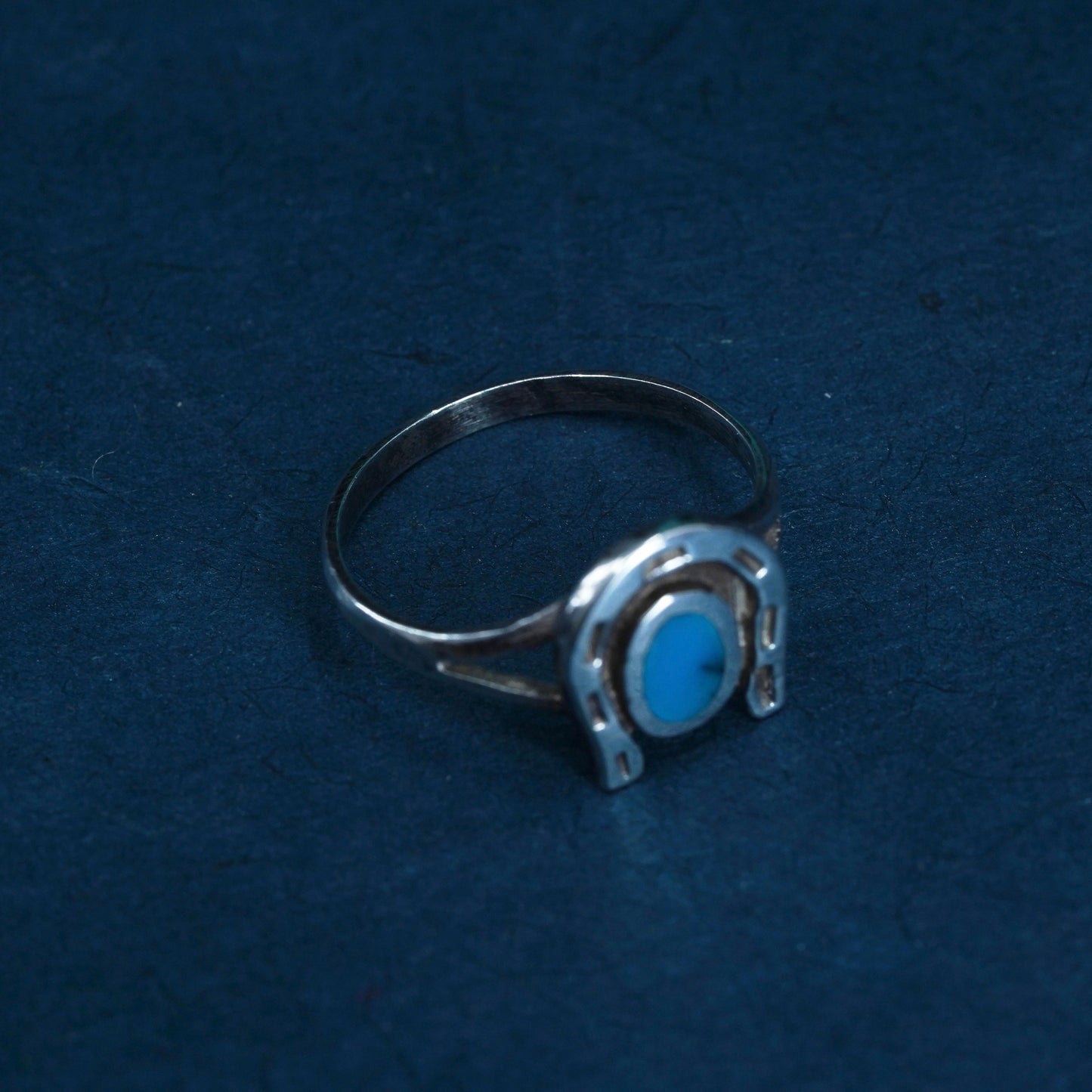 Size 7, Sterling silver ring, Native American, southwestern, 925 horseshoe band