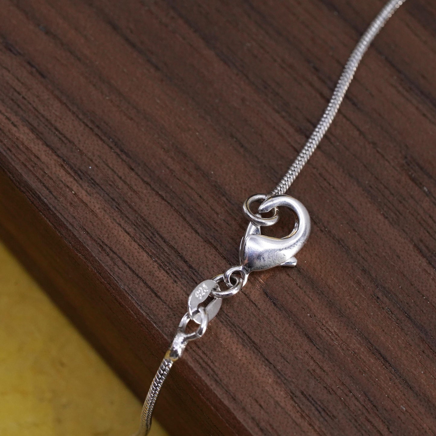 28” 1mm, vintage Sterling silver necklace, Italy 925 snake chain