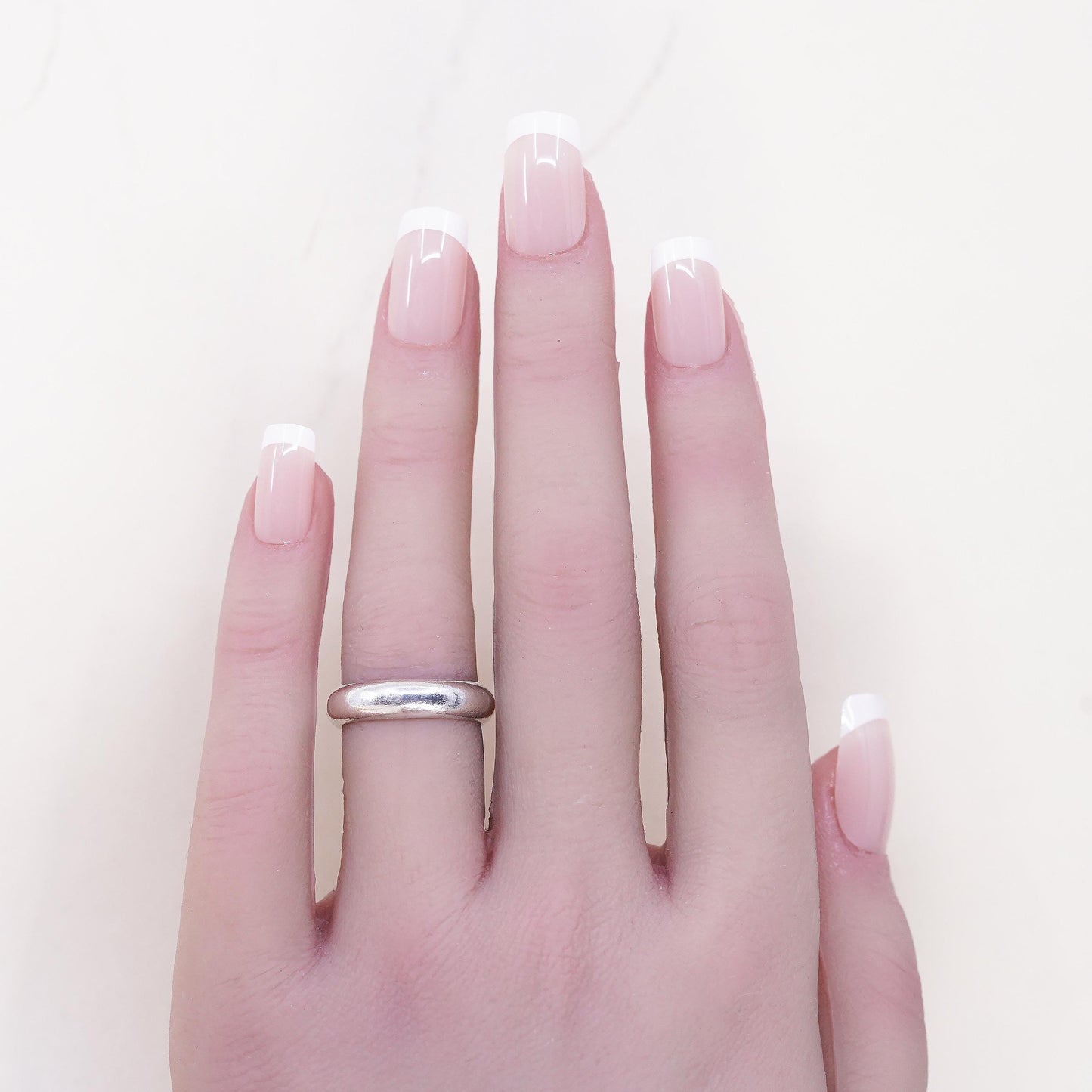 Size 6, Vintage sterling silver handmade ring, 925 silver band, wedding band
