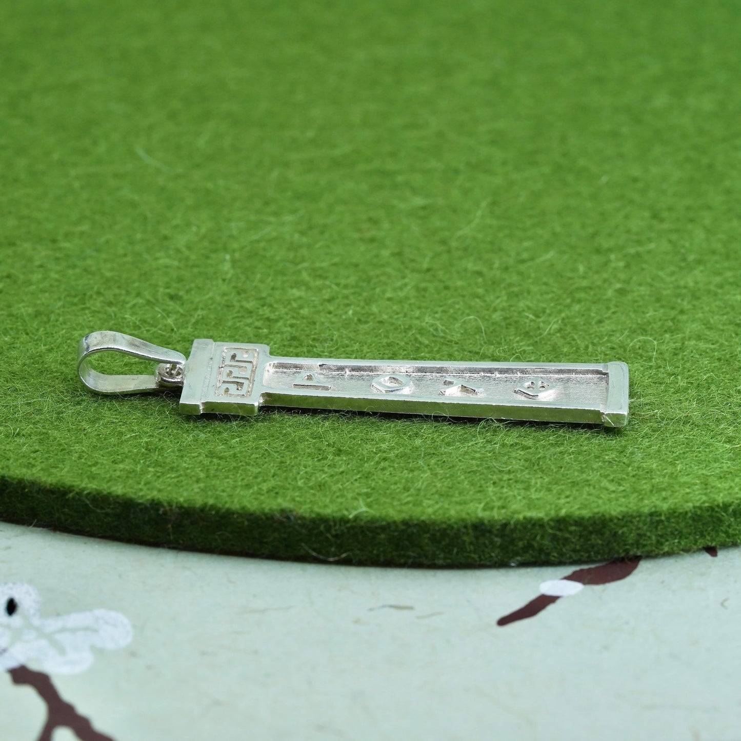 Vintage sterling silver handmade pendant, 925 pole embossed “poye”