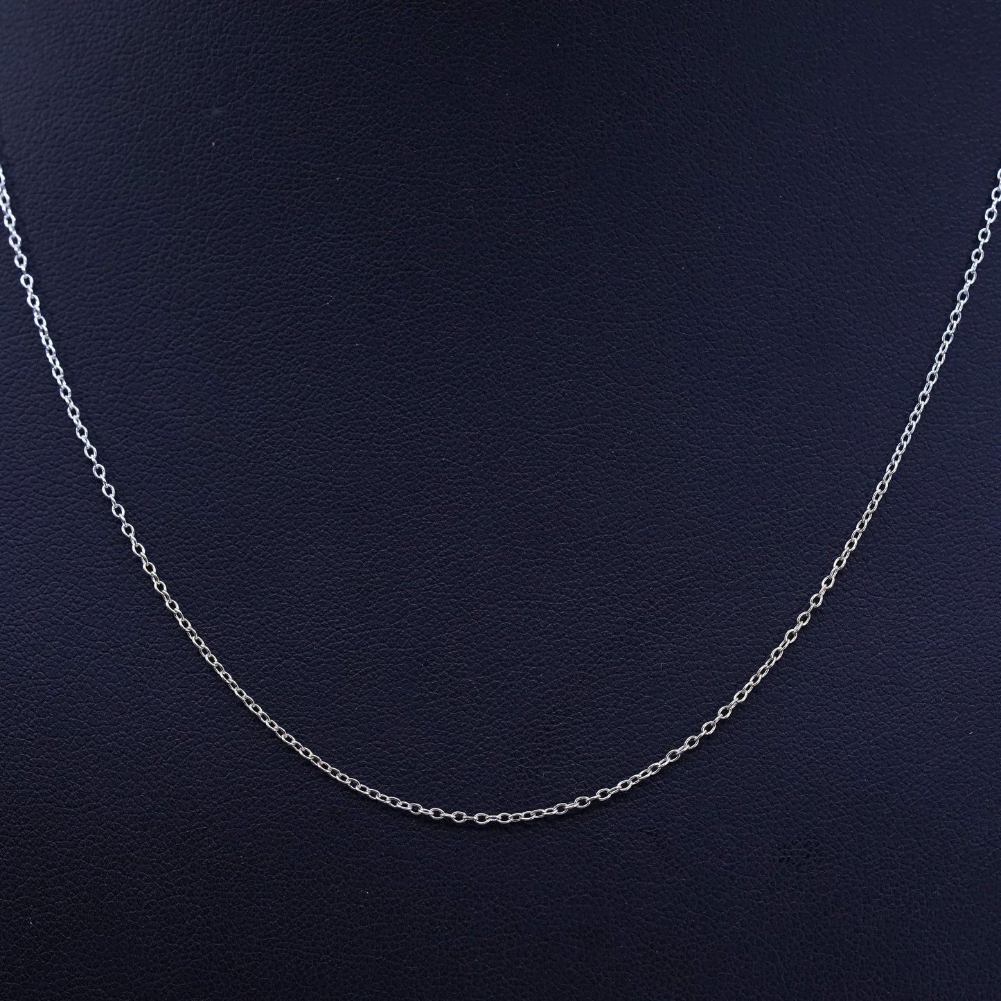 18”, 1mm, vintage Sterling silver handmade necklace, 925 circle chain