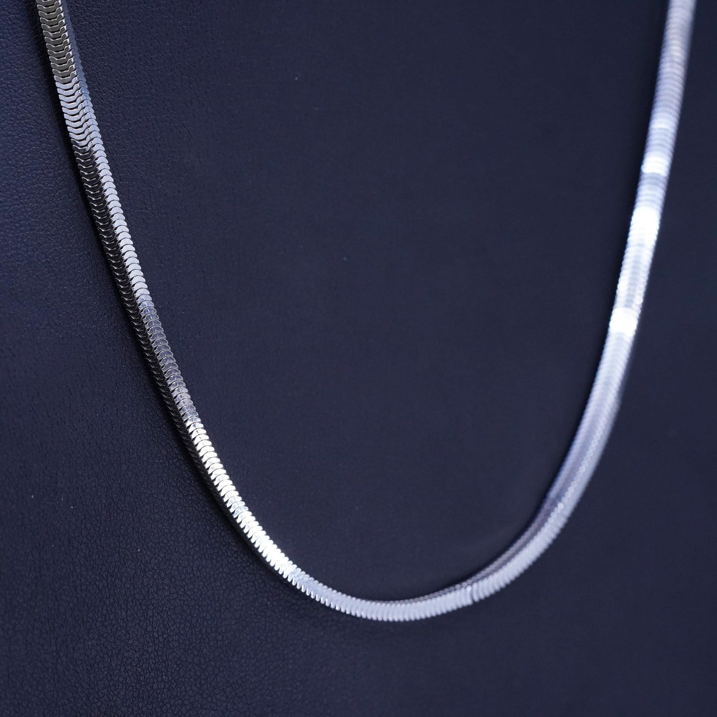 20” 3mm, vintage Prochain Sterling silver necklace, bold 925 Square snake chain