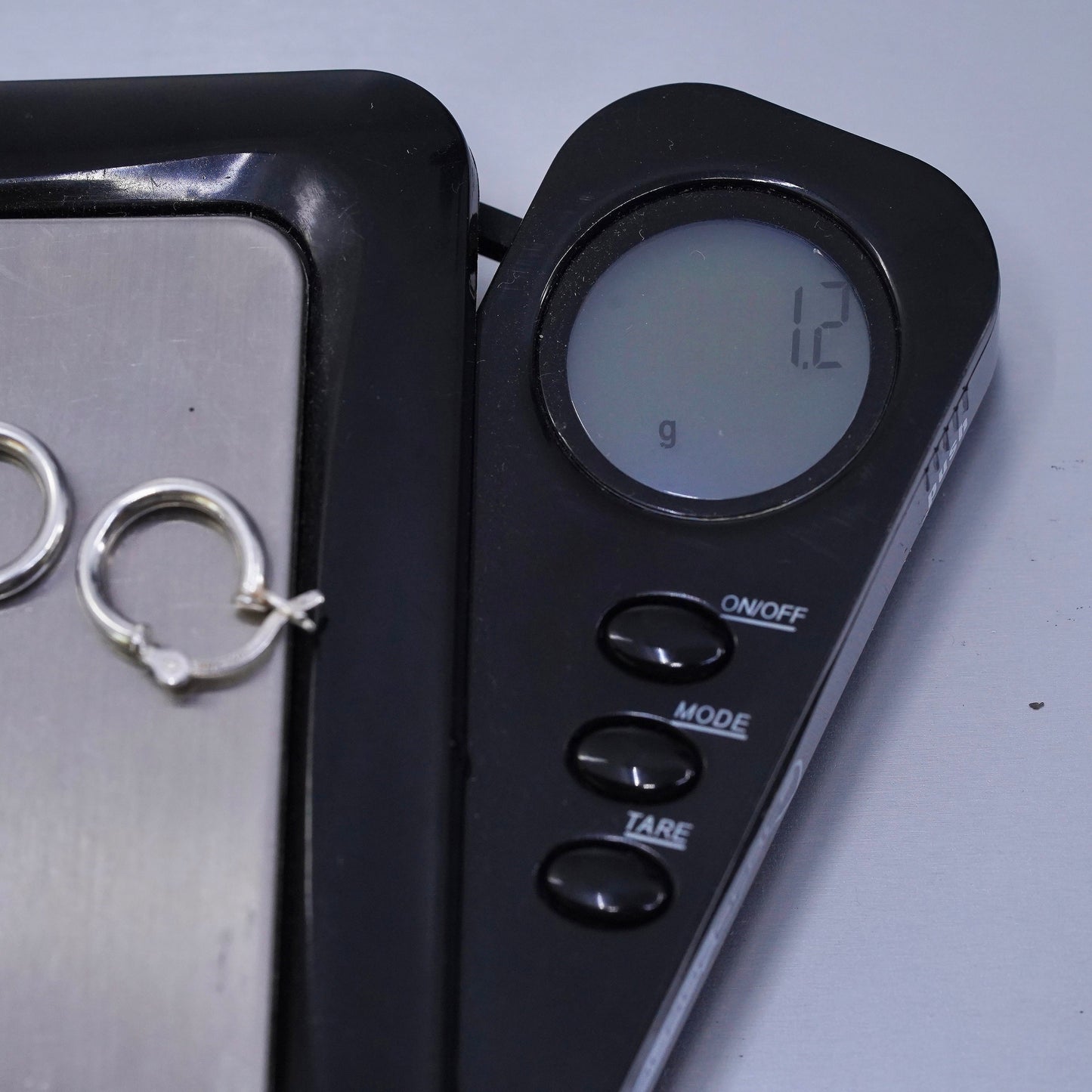 0.5”, vintage Sterling silver handmade earrings, 925 hoops