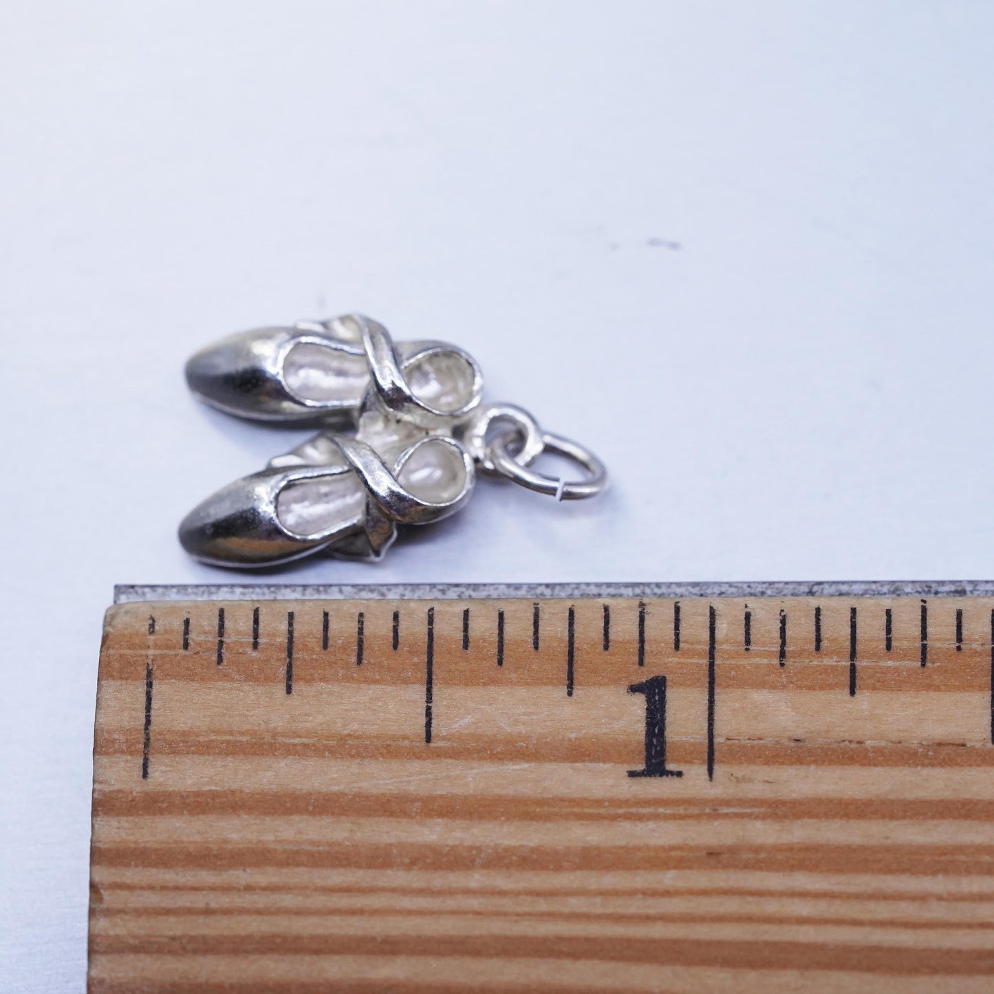 Vintage Sterling silver handmade charms, 925 ballerina dance shoes