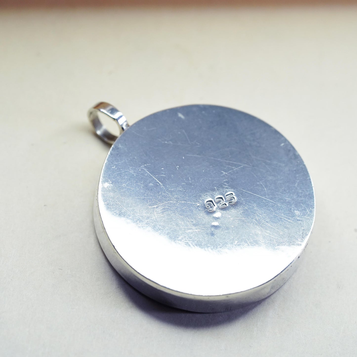 Vintage handmade sterling 925 silver handmade heart cutout pendant