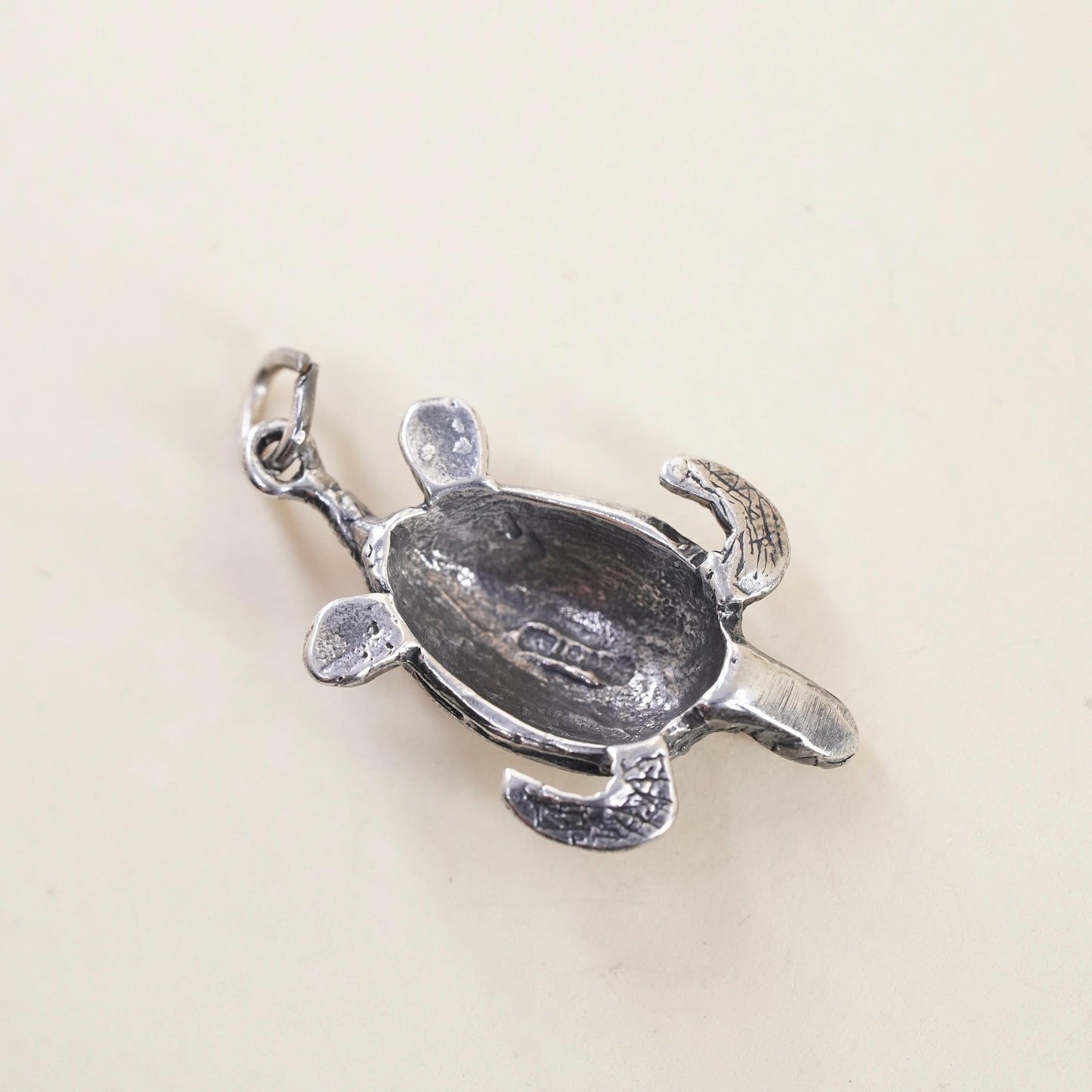 Sterling Silver Sea Turtle Pendant, 925 Ocean Turtle Jewelry, Marine Life Charm