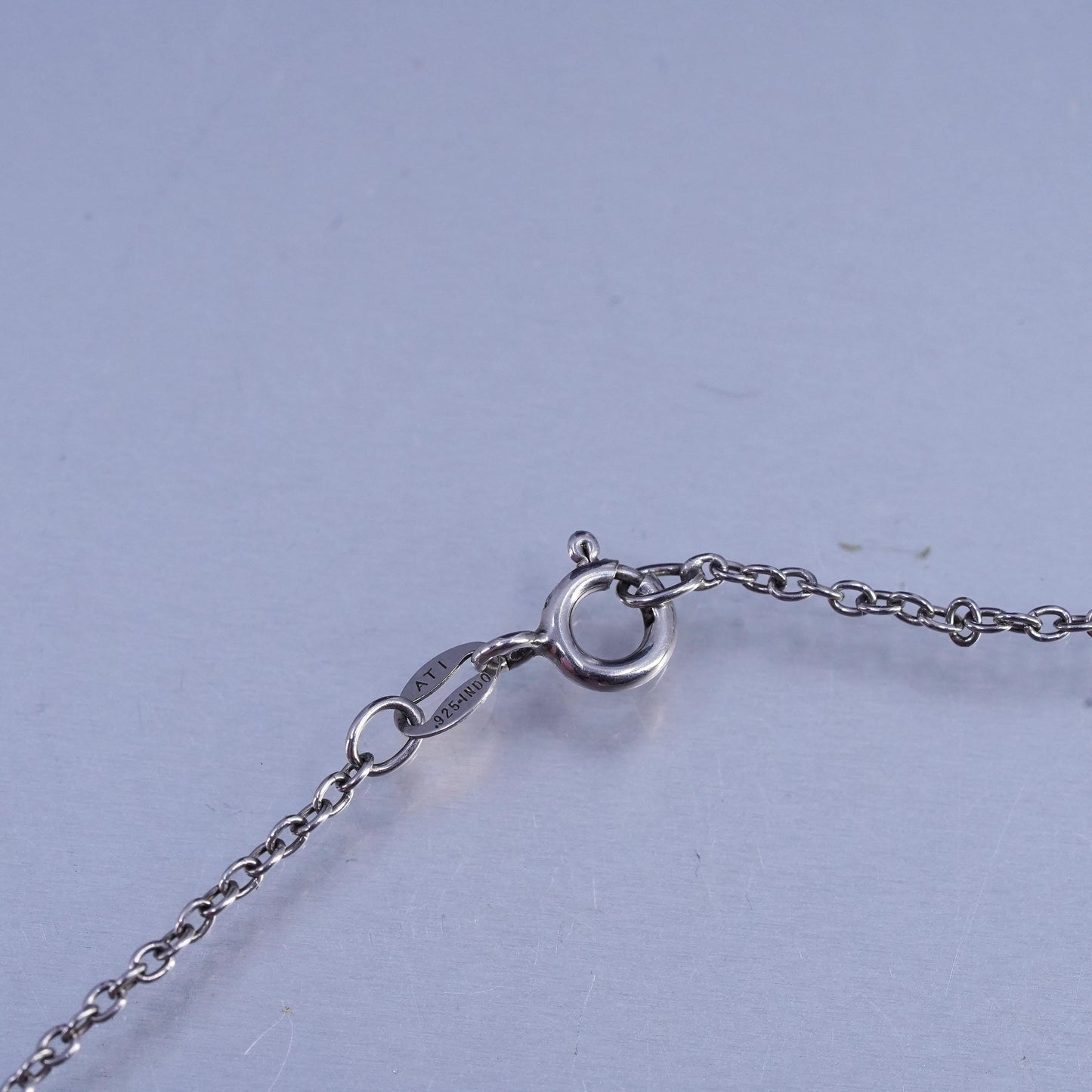 Vintage sterling 925 silver handmade necklace with Virgin Mary pendant pendant