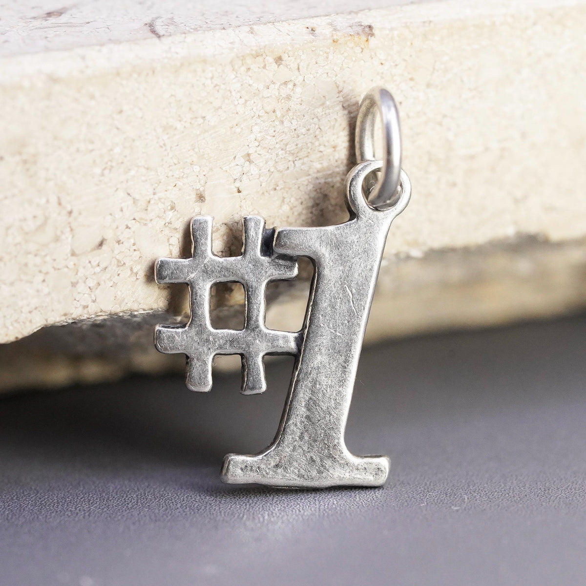 Vintage SJC Sterling silver handmade pendant, 925 number one charm