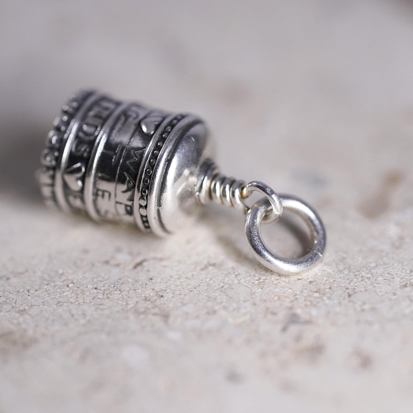 Vintage Sterling silver handmade chime, bell, ring, 925 harmony ball