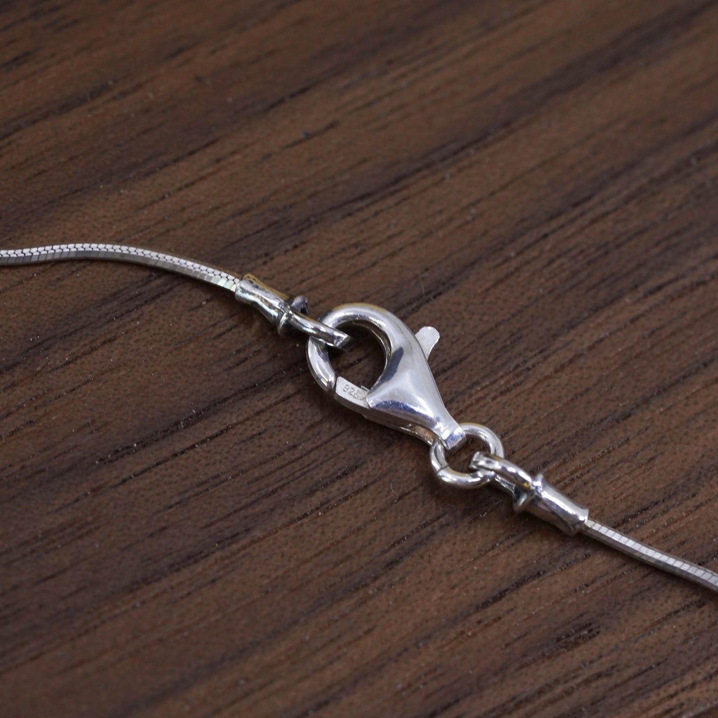 18”, Shablool Didae Sterling 925 silver necklace, snake circle pearl pendant