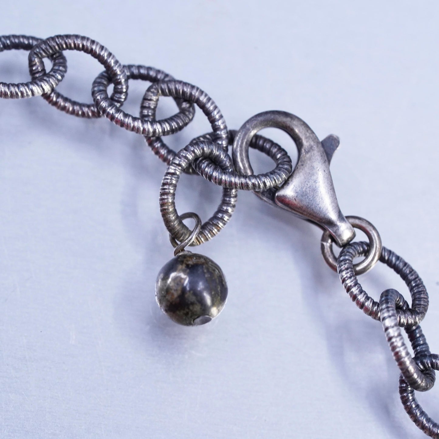 18", Silpada Sterling 925 Silver Green Mother of Pearl Pyrite Necklace N1133