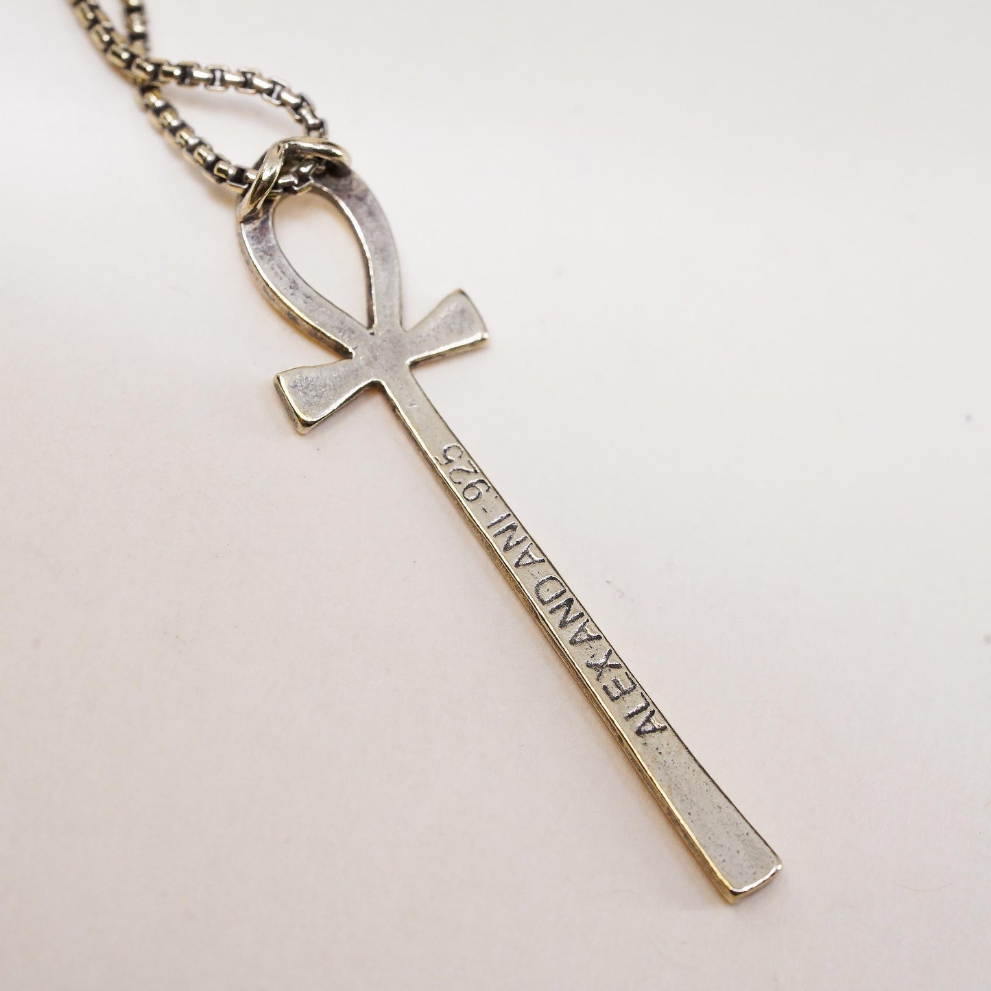 18+3”, Alex and Ani vermeil gold sterling 925 silver necklace Egyptian Ankh