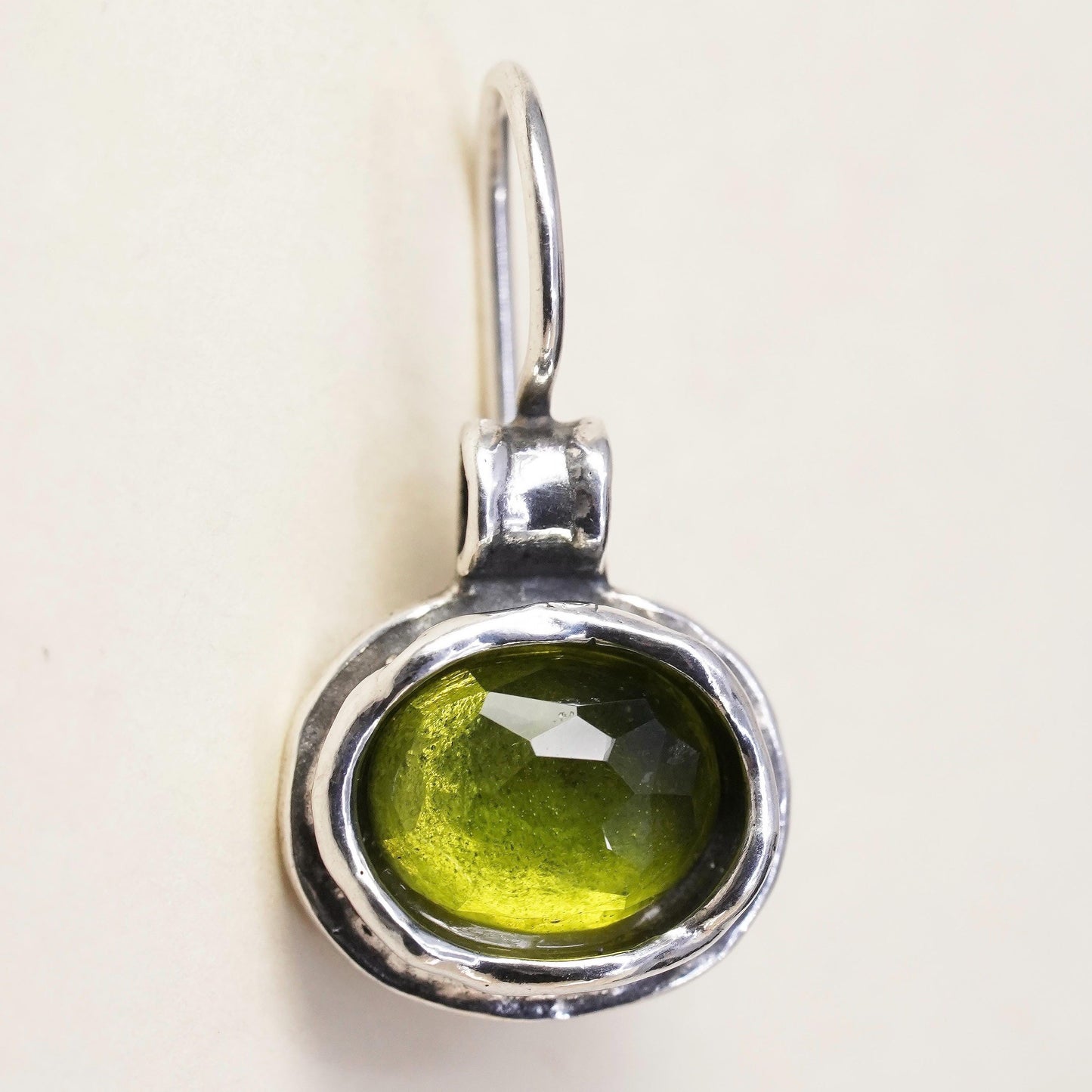 Silpada Sterling 925 Silver W1455 single earring Daintree Natural Green Quartz