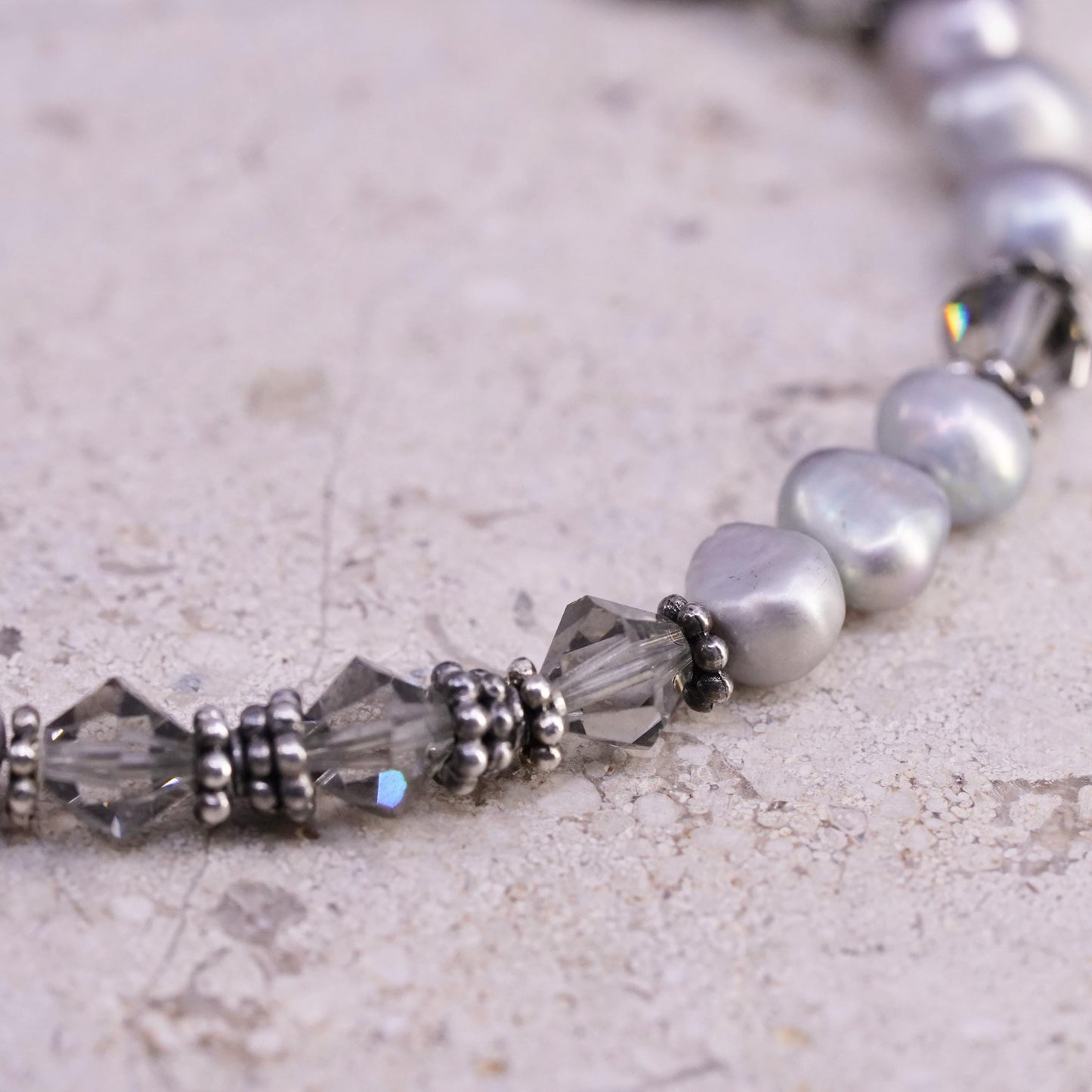 7+1”, Sterling silver bracelet, solid 925 silver clasp freshwater pearl beads