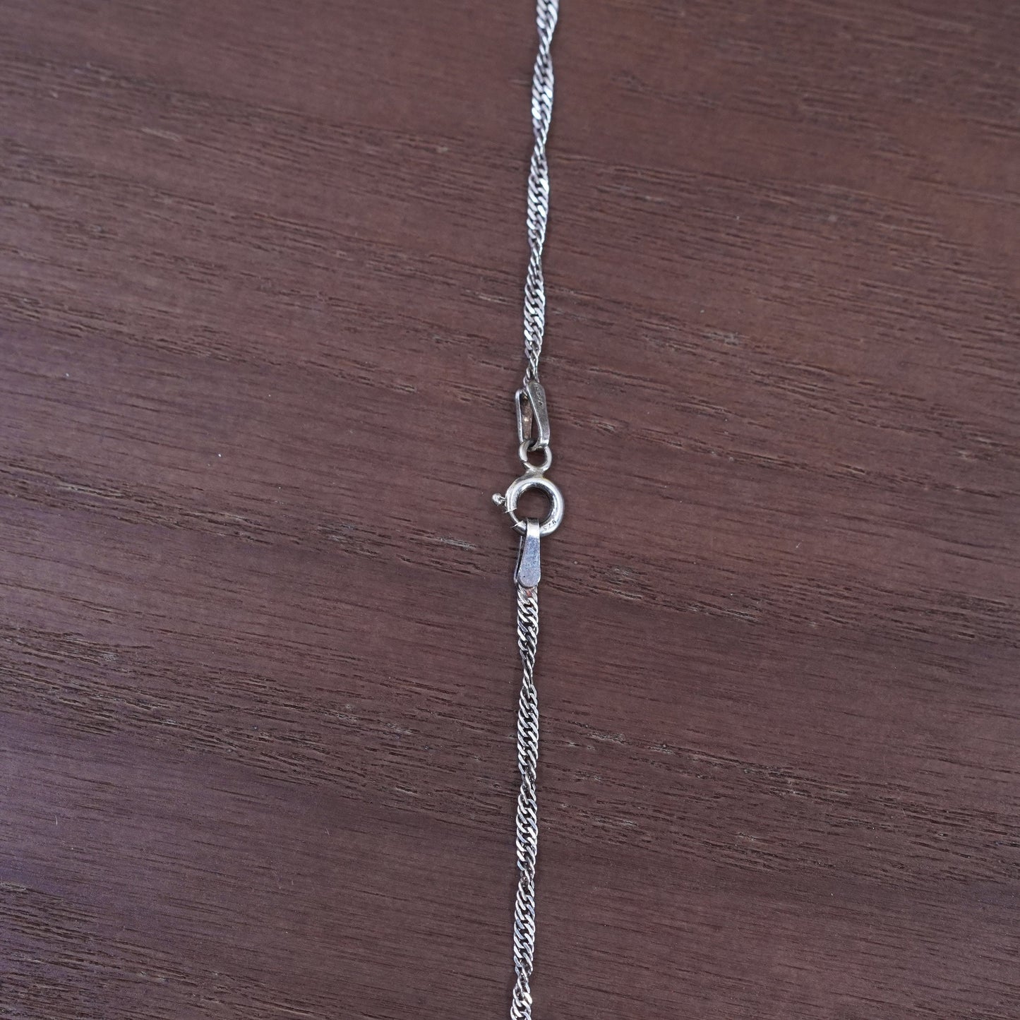 18”, 2mm, vintage Sterling silver necklace, 925 twisted curb chain