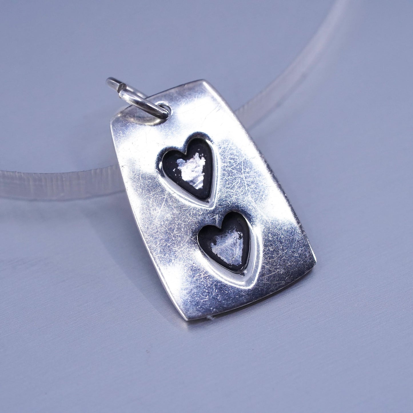 Vintage Mexican sterling 925 silver heart charm pendant