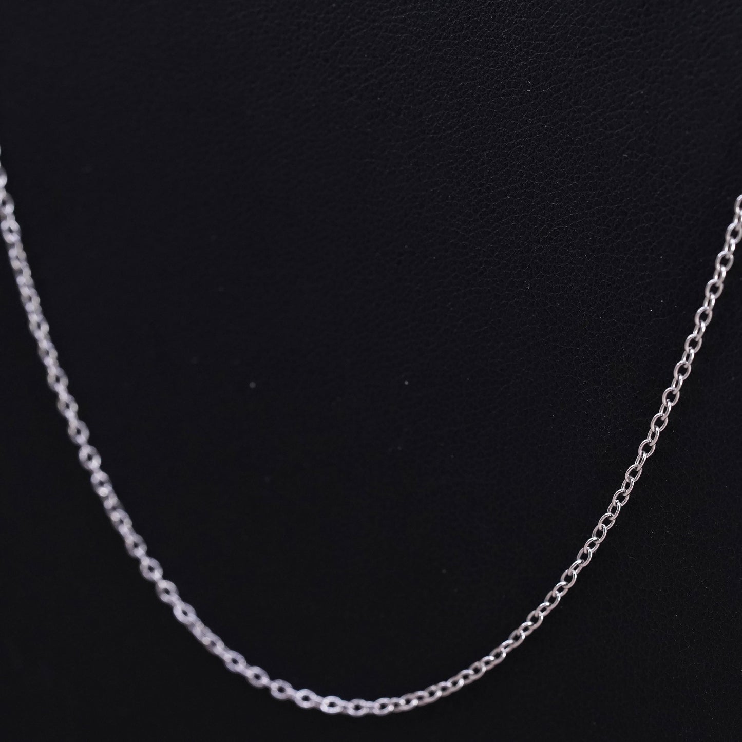 24+2”, vintage Sterling 925 Silver circle chain Necklace