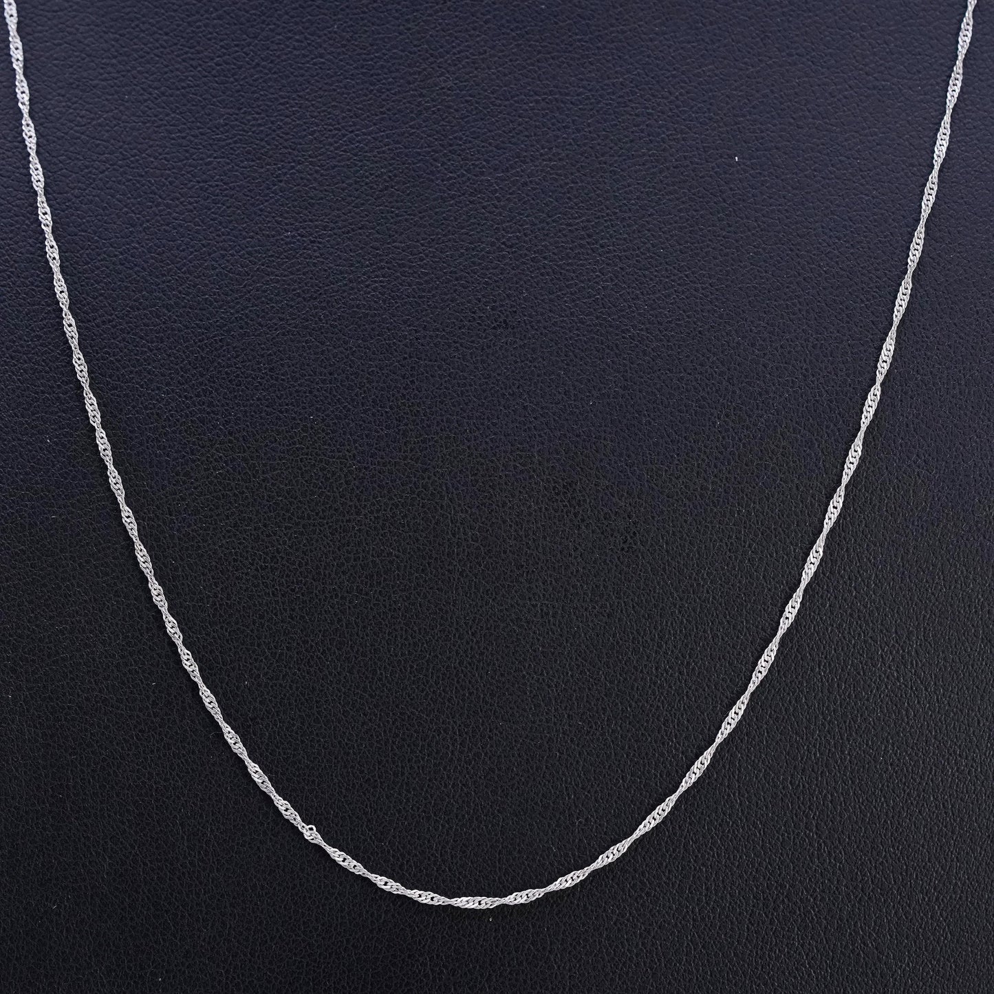 22" 1mm, vintage LIRM Sterling 925 silver twisted chain necklace