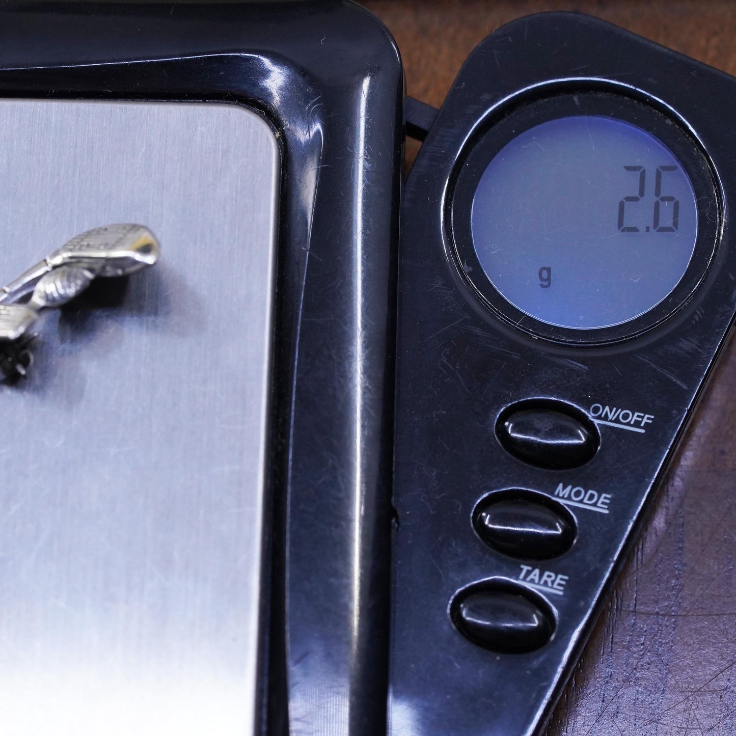 Vintage Mexico sterling silver golf clubs with ball pendant brooch