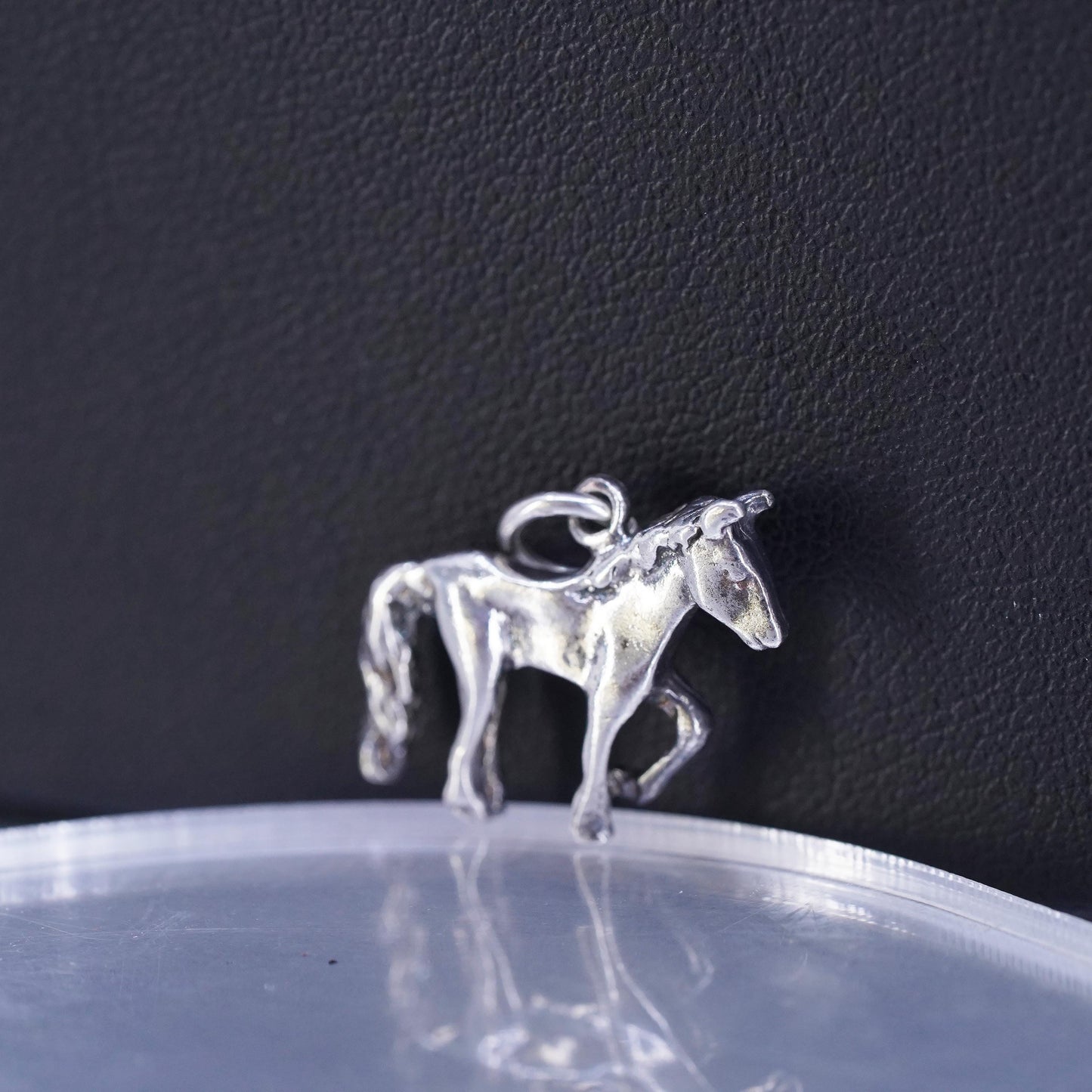 Vintage Sterling silver handmade 925 horse charm pendant, Stamped Ster