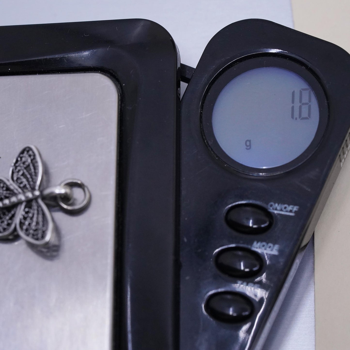 Vintage sterling silver filigree butterfly pendant, 925 handmade charm
