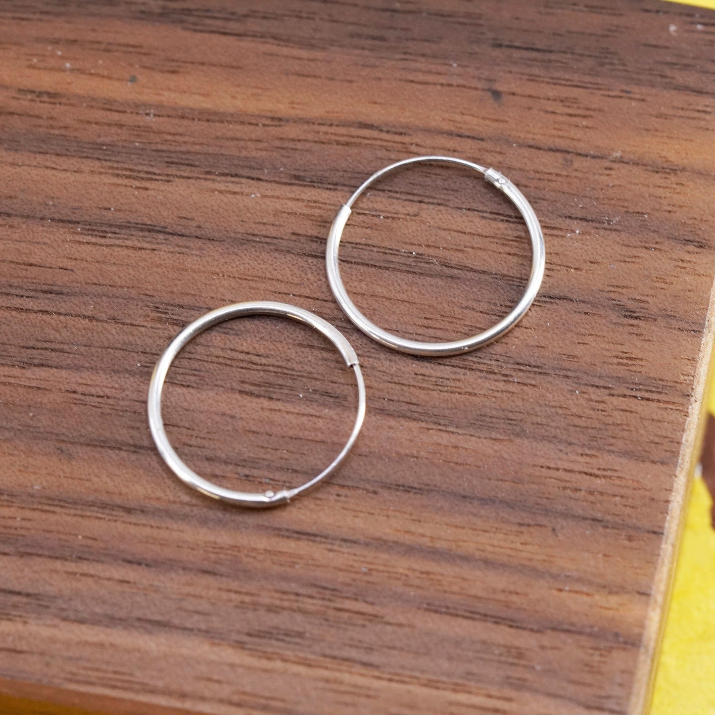 0.5”, vintage Sterling silver hoop earrings, 925 hoops