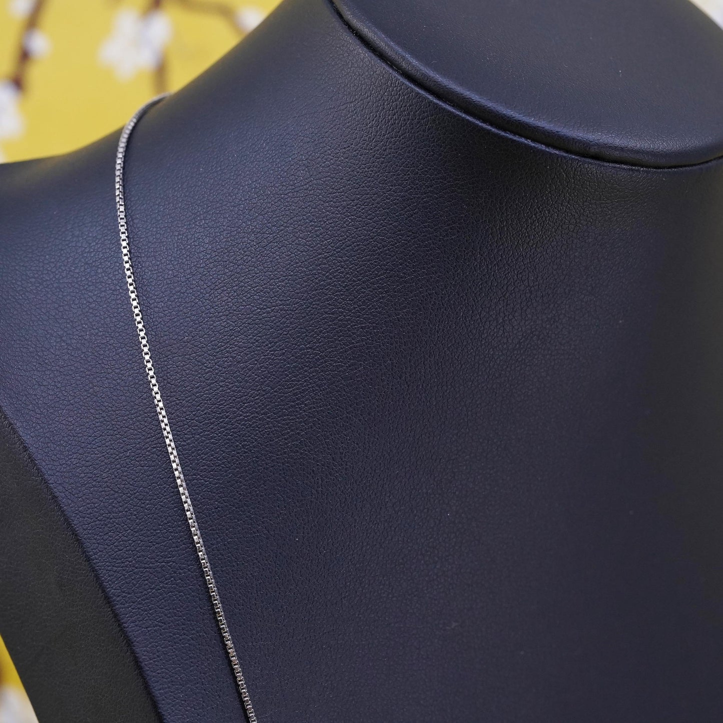 24”, 1mm, vintage Sterling silver box chain, Italy 925 necklace