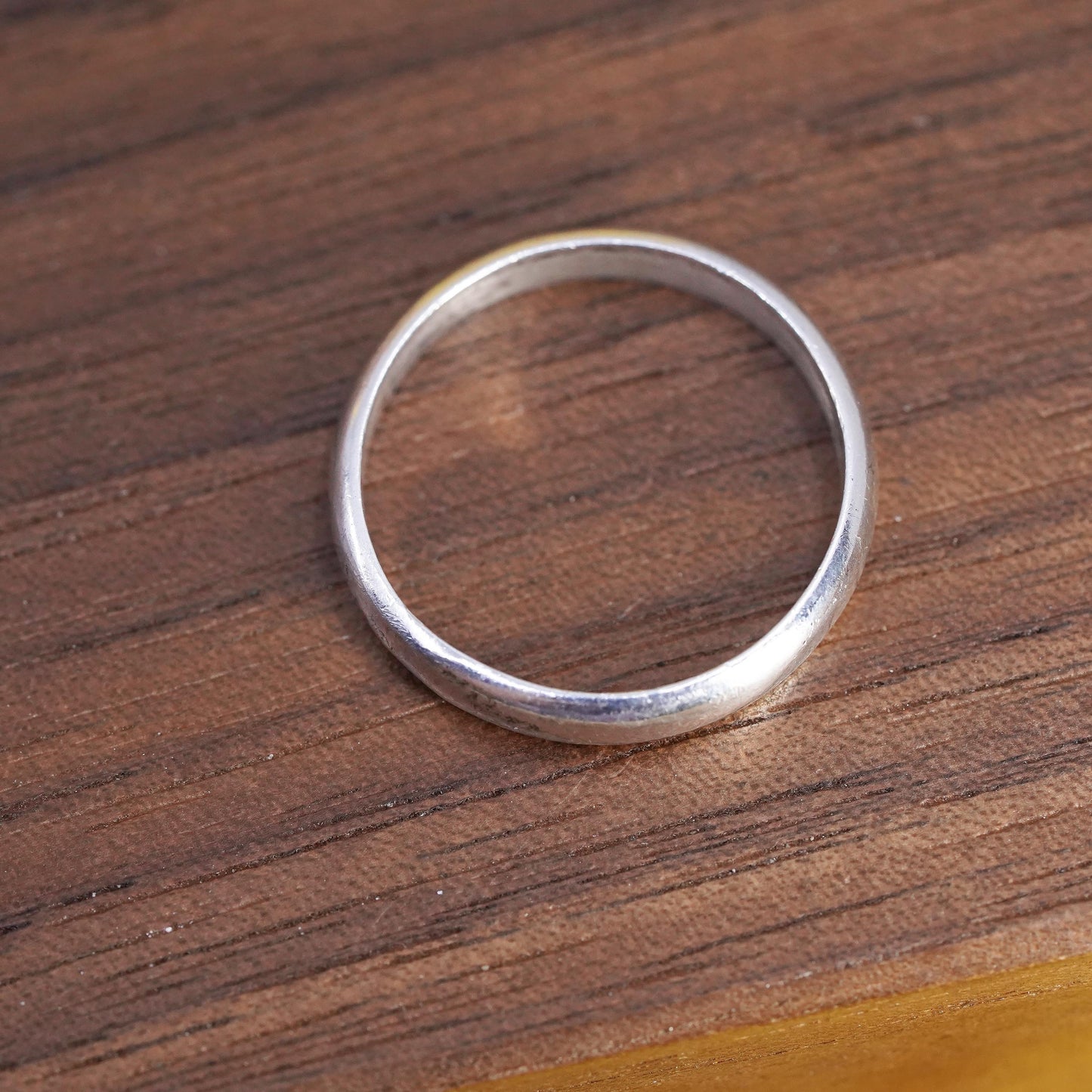 Size 8, vintage rage sterling silver handmade ring, 925 wedding band