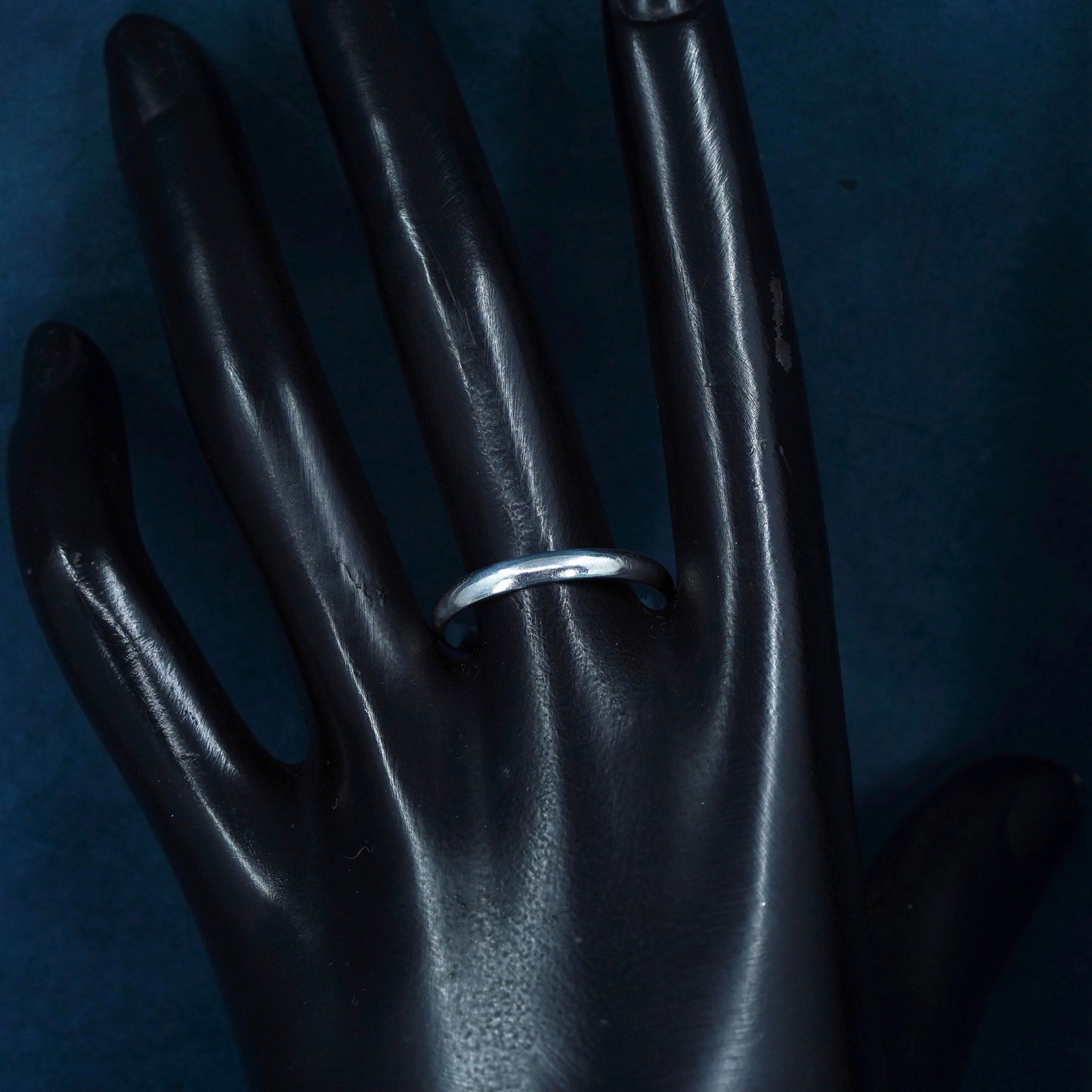 Size 11.25, vintage Sterling silver handmade ring, 925 wedding band