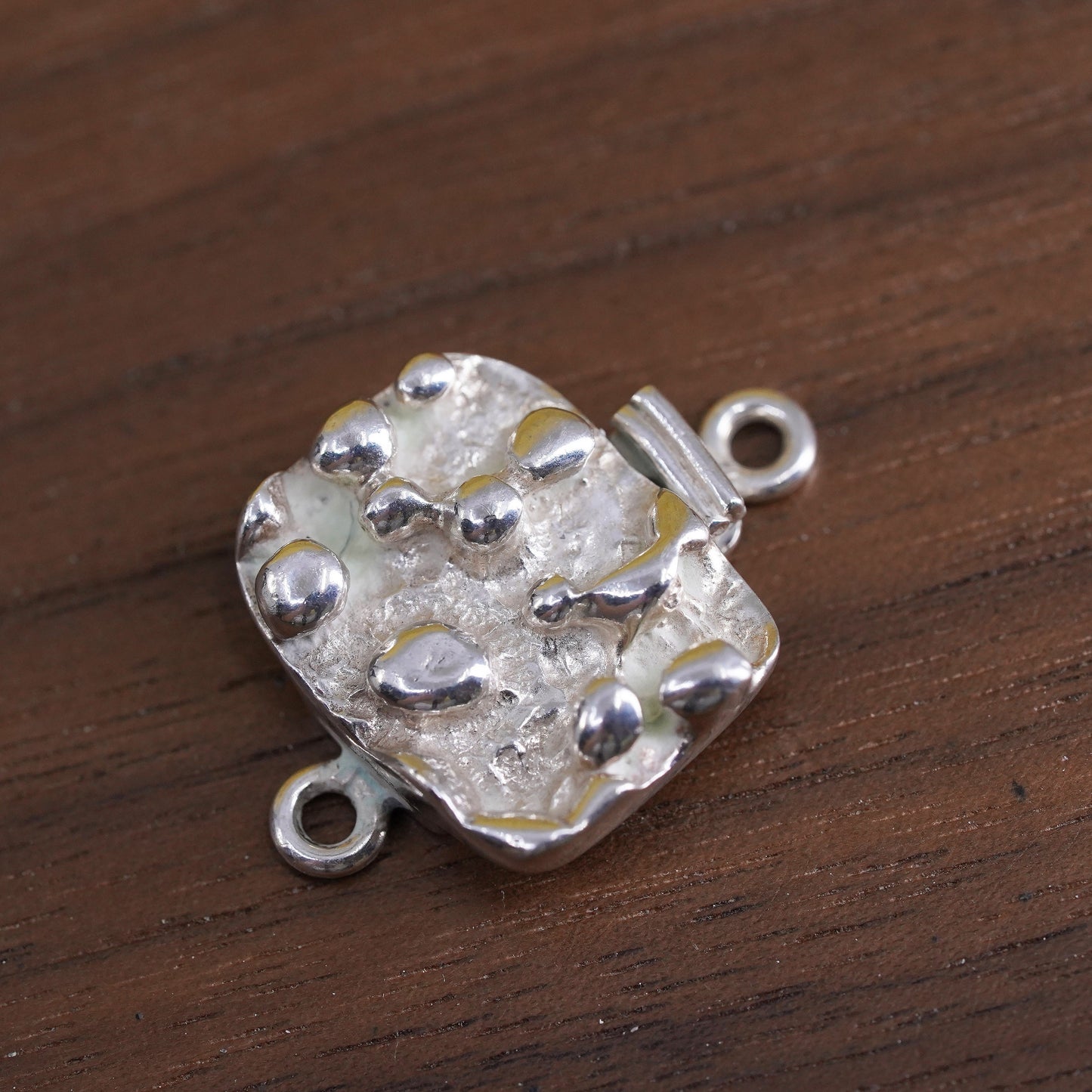 Vintage handmade Sterling 925 silver nugget clasp