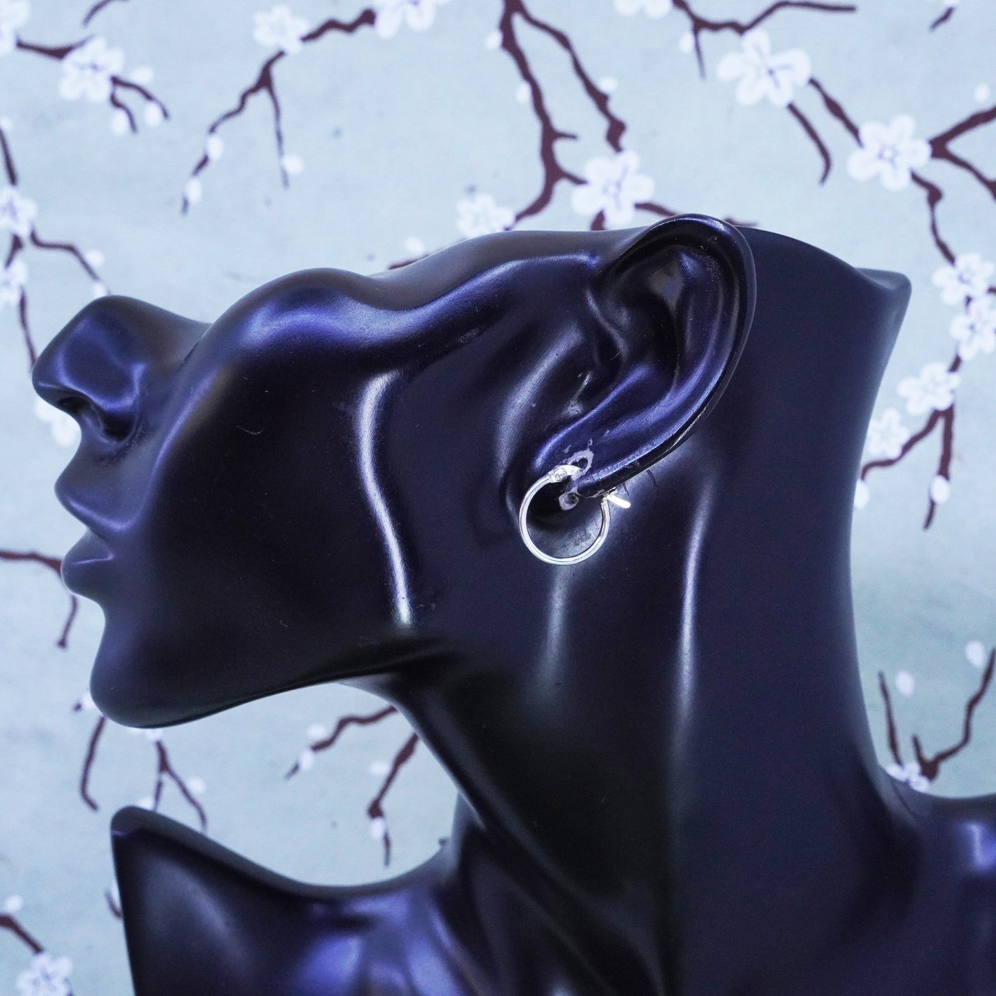 0.5”, sterling silver loop earrings, fashion minimalist, 925 hoops, huggie