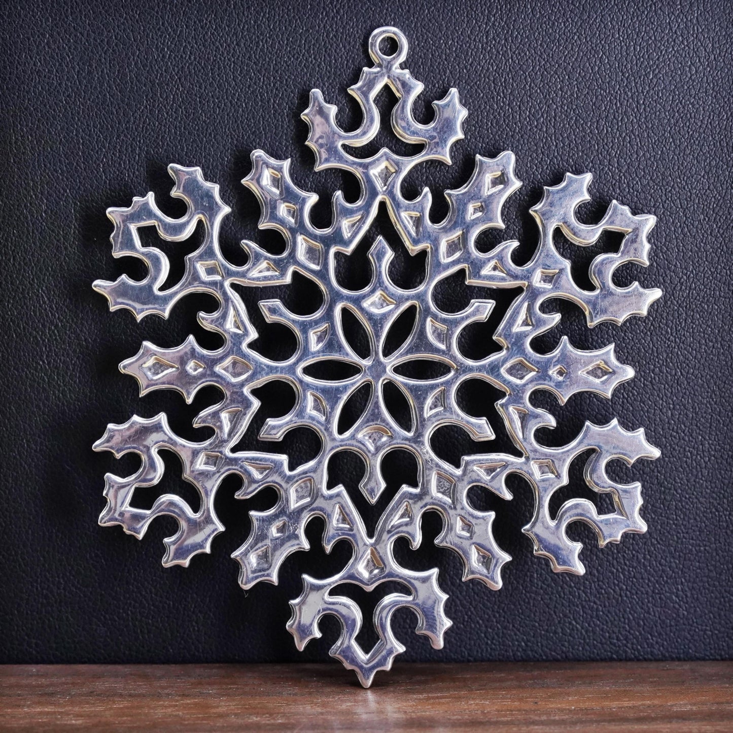 Vintage 1995 Snowflake Ornament Pendant Makers Sterling 925 Silver