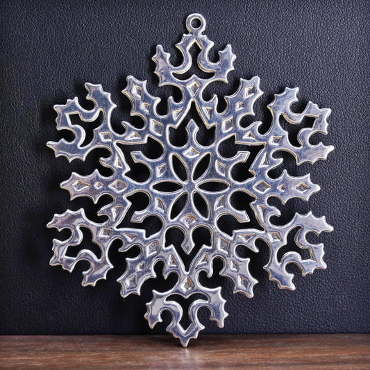 Vintage 1995 Snowflake Ornament Pendant Makers Sterling 925 Silver