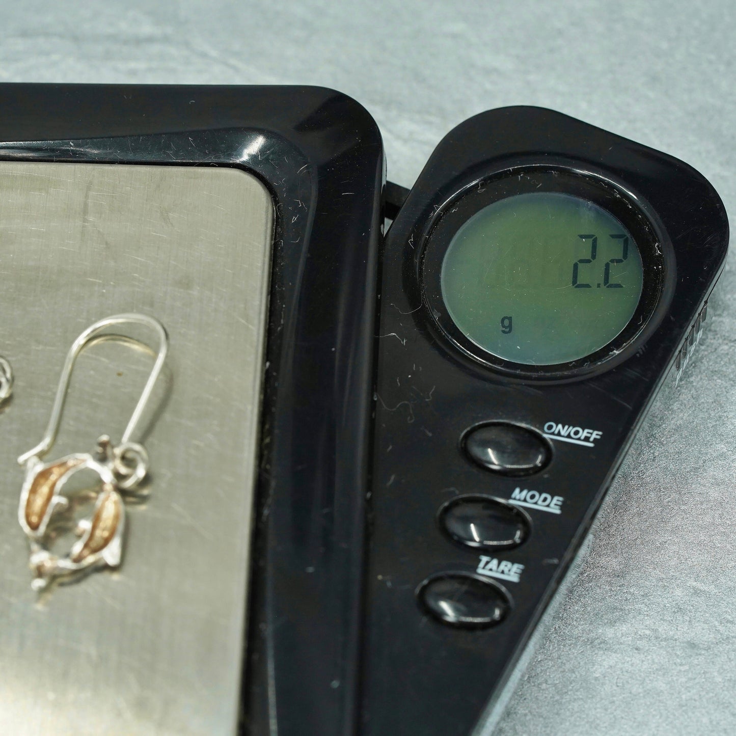 Vintage Sterling 925 silver handmade dolphin earrings
