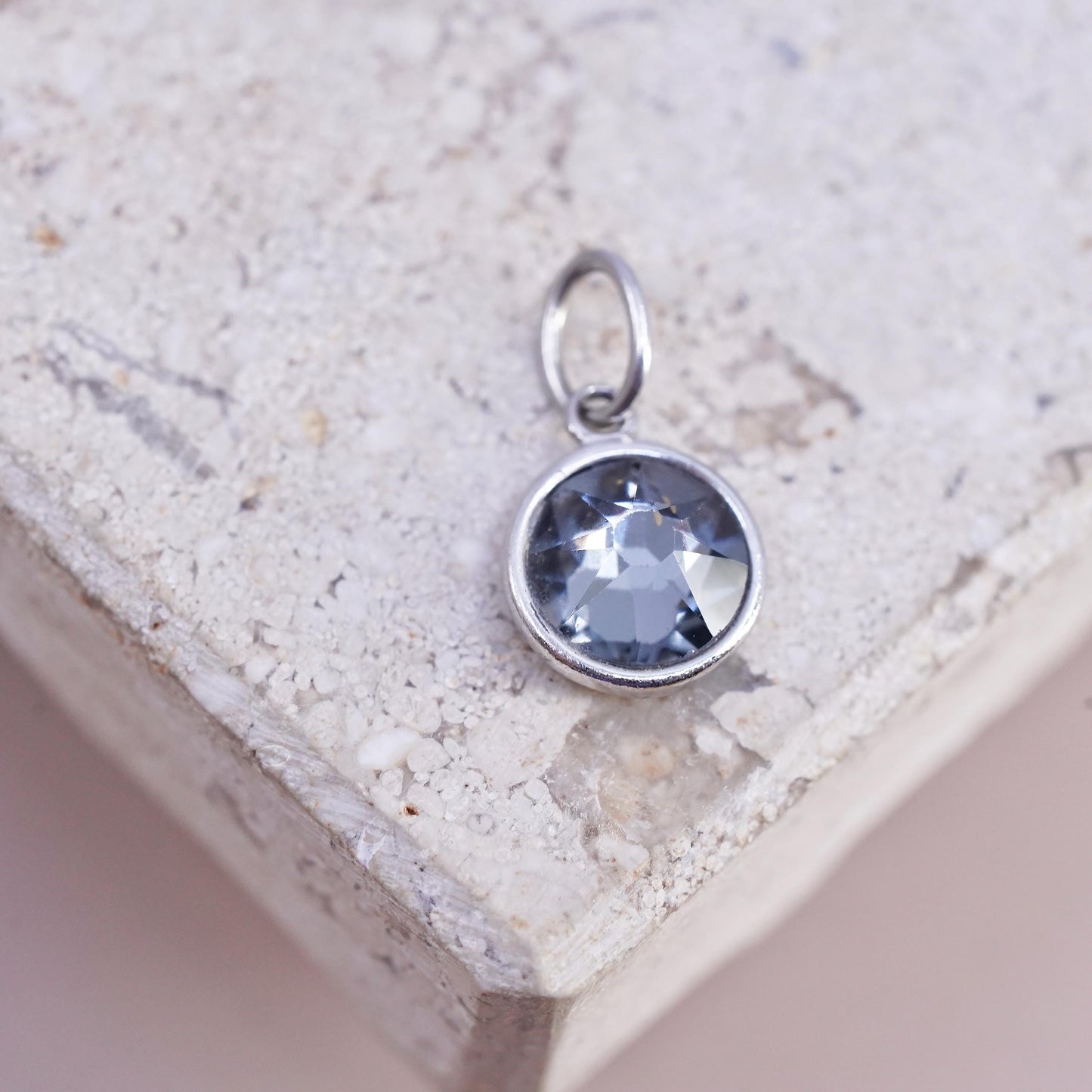 Origami Owl jewelry 925 sterling silver handmade pendant, 925 crystal charm