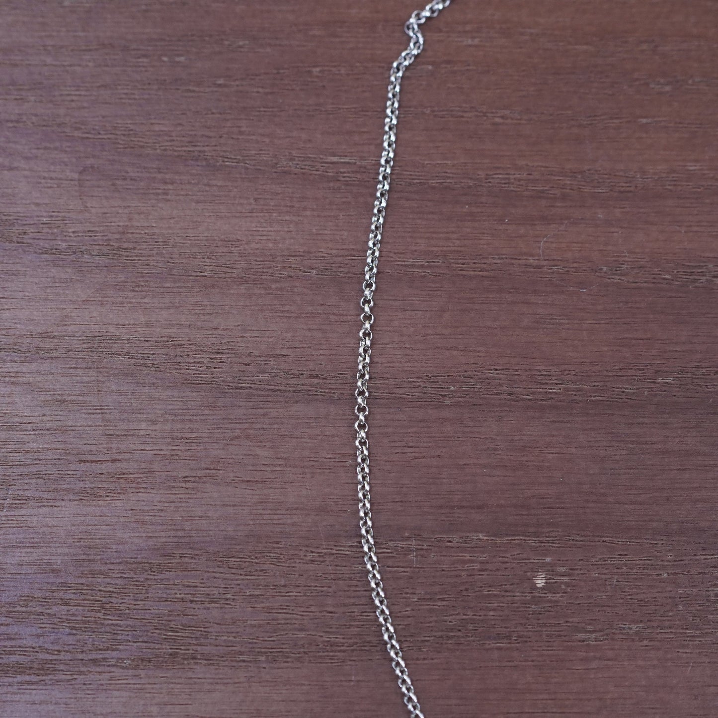 18”, 1mm, vintage Sterling silver necklace, 925 circle chain
