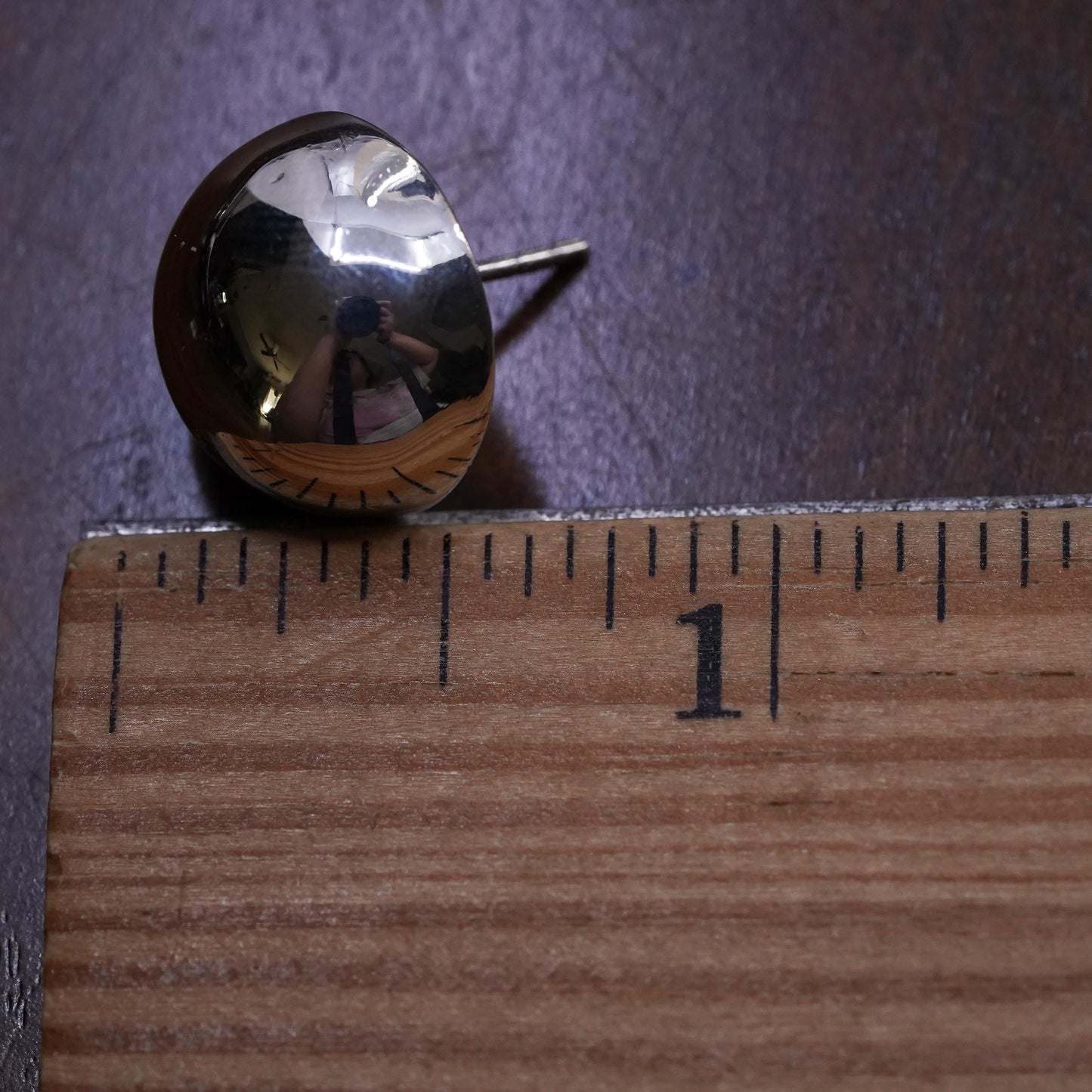 Retired Silpada Sterling Silver half ball Stud, single earring
