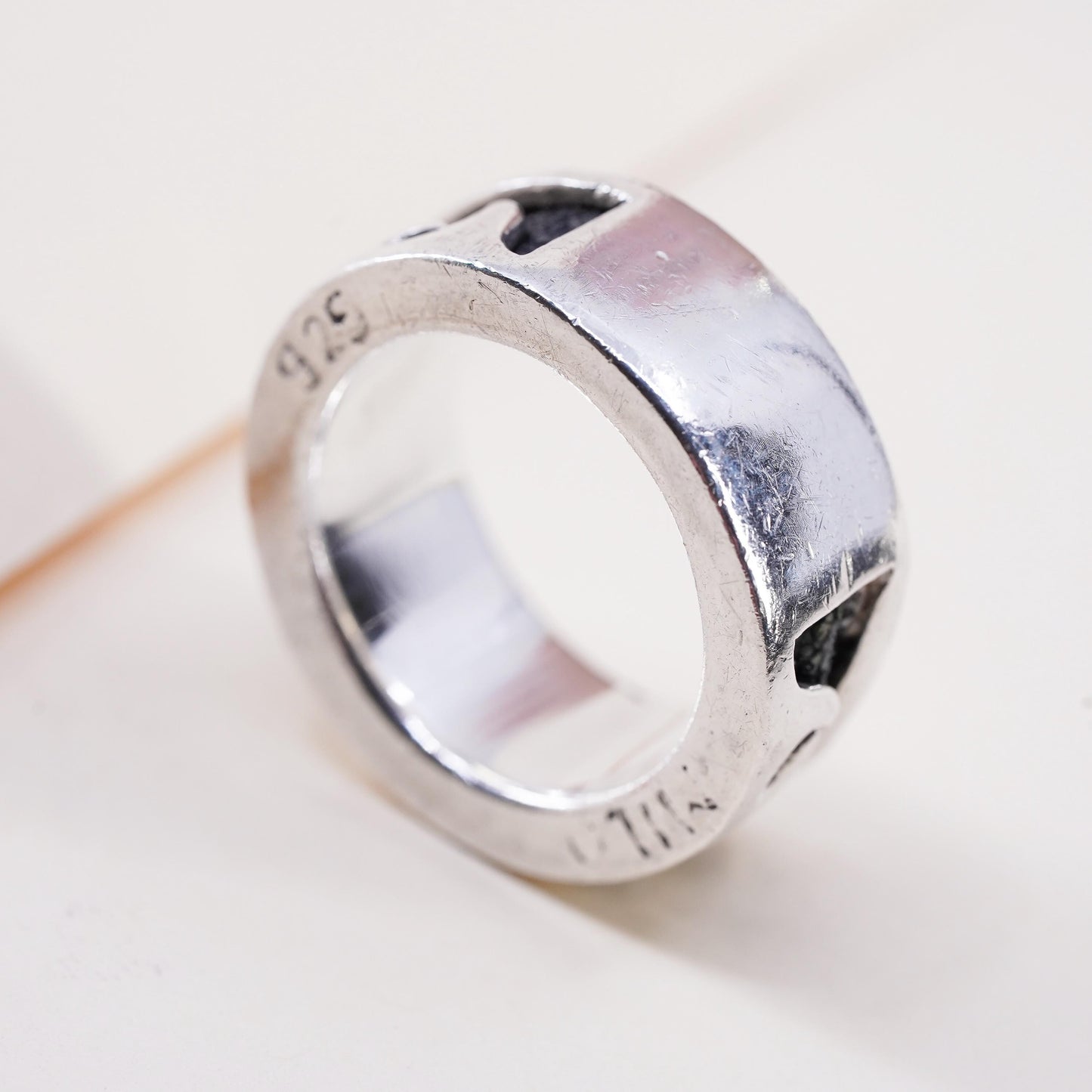size 11, Milo Sterling Silver Wave Ring 925, Ocean Band Ring, band, Surf Wave